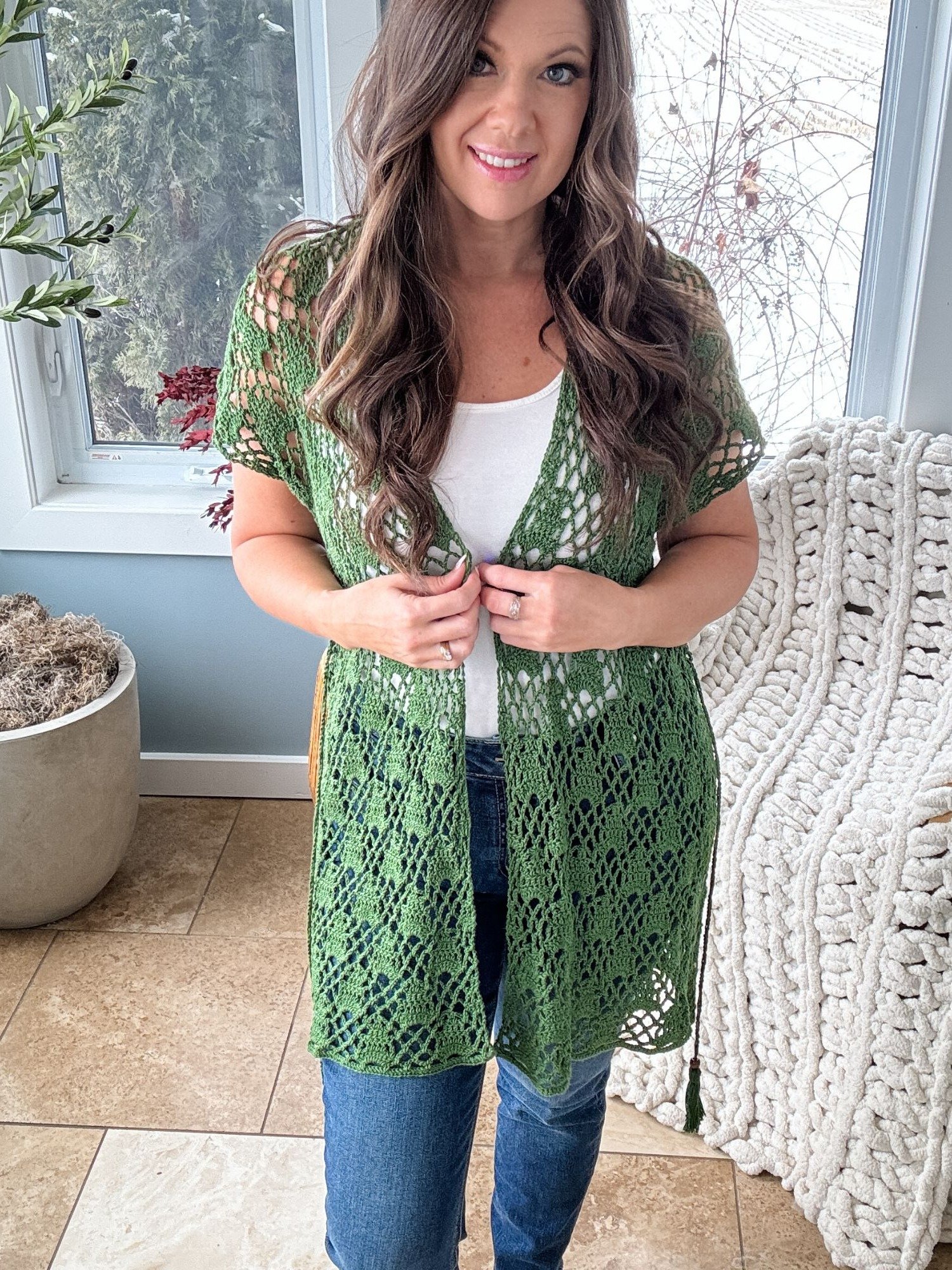 Bora Bora Sleeveless Cardigan Crochet Pattern product image (1)