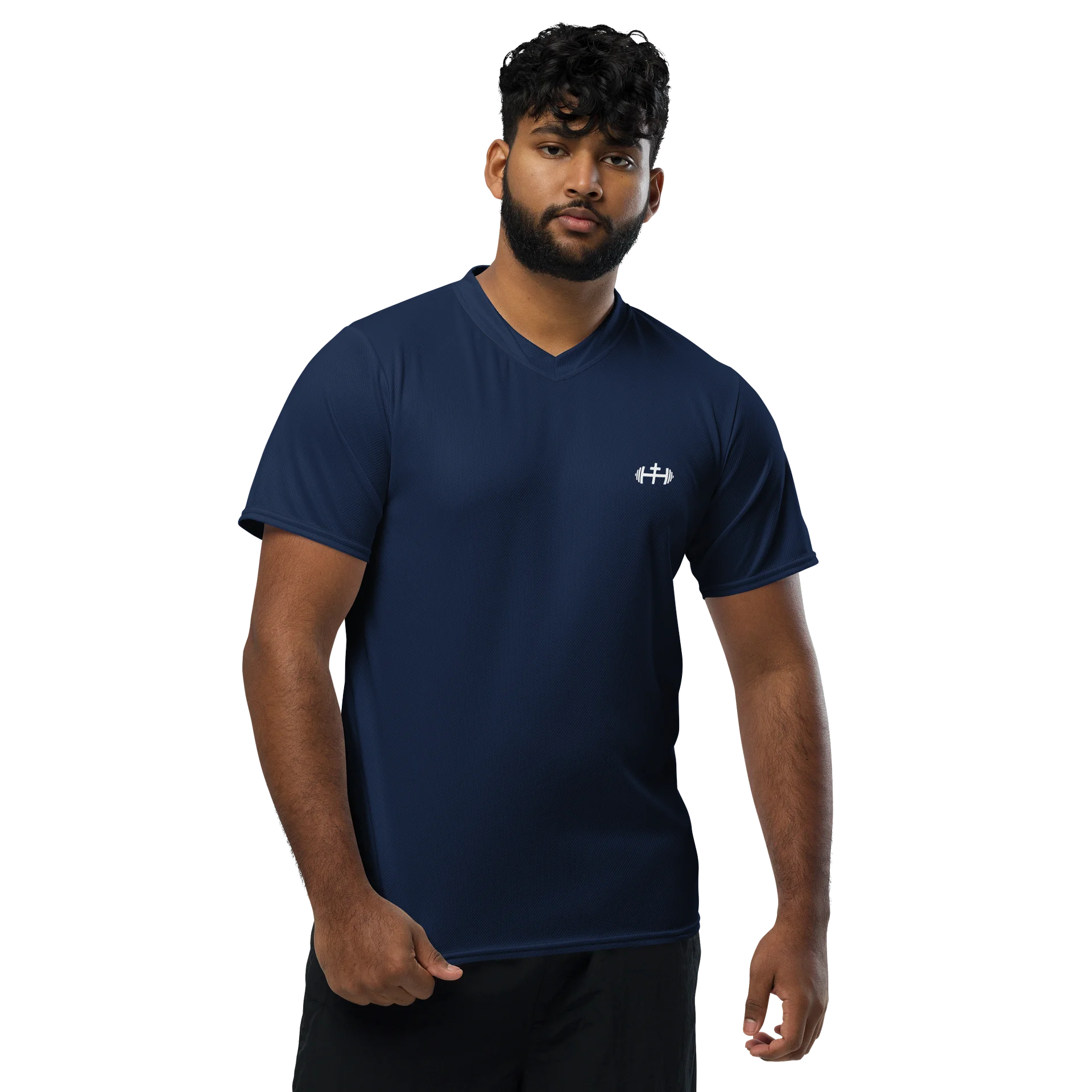 His House Mens Performance V-Neck T-Shirt - Navy product image (1)