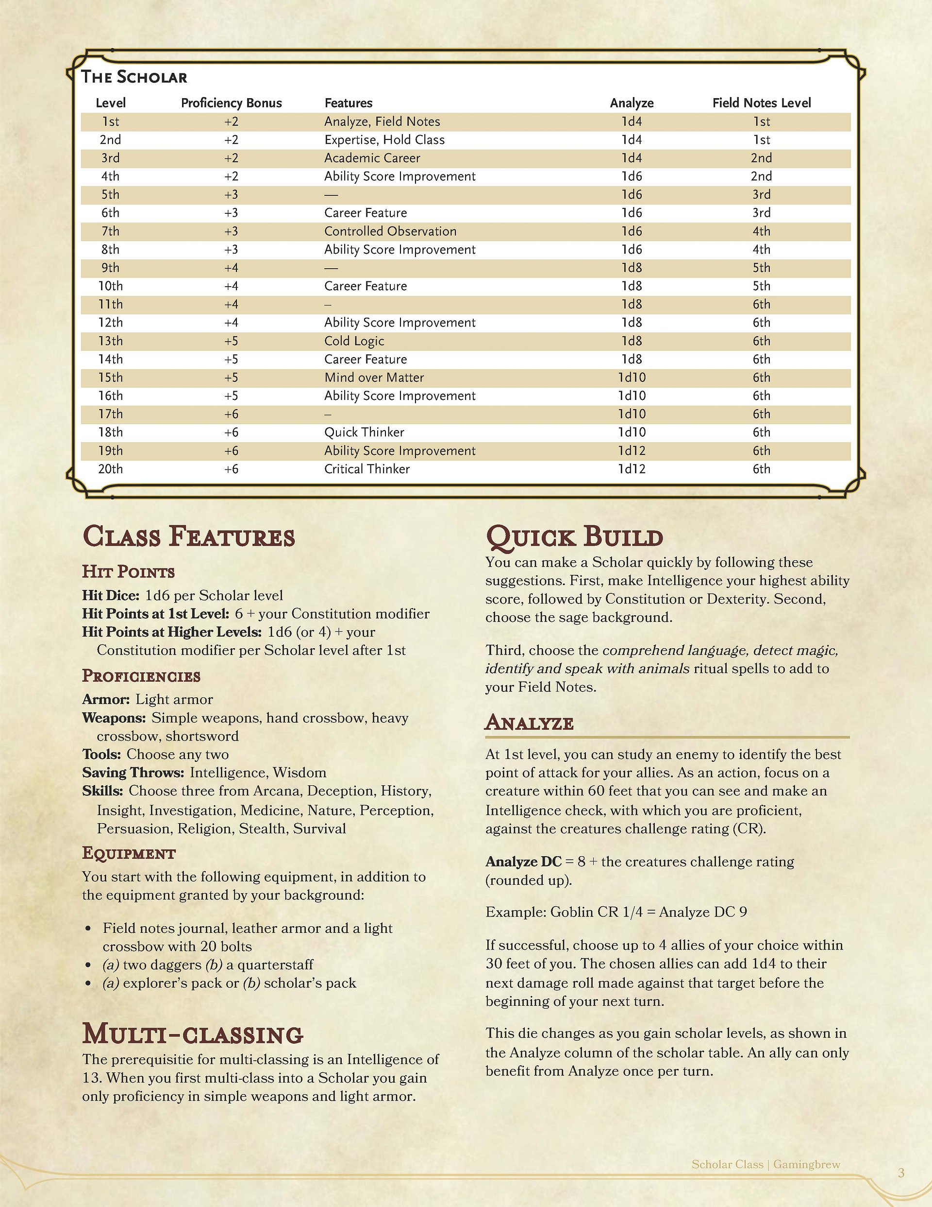 Scholar 5E Class (PDF) product image (4)