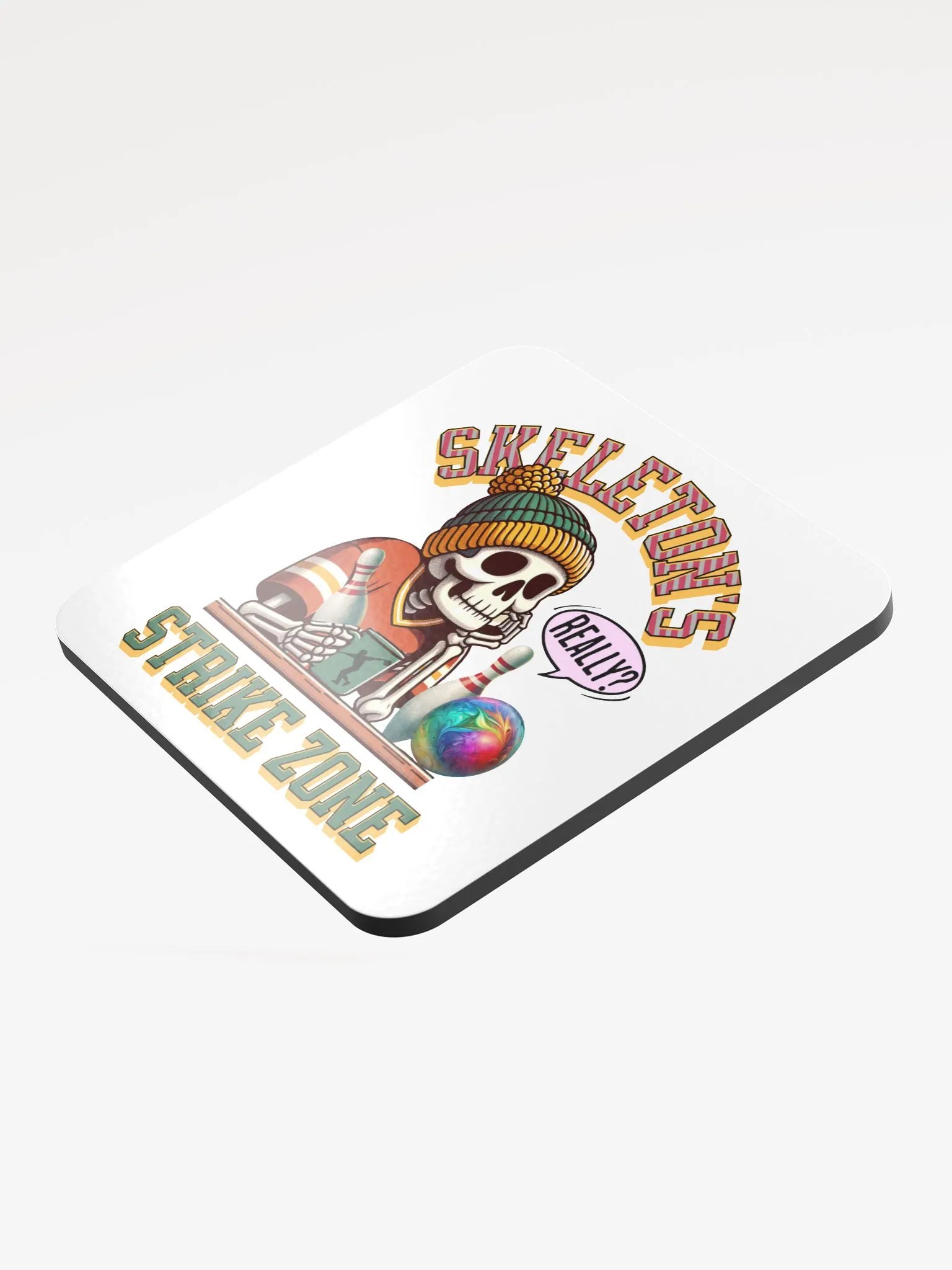 Skeletons Strike Zone Bowling Really Coaster Set product image (4)