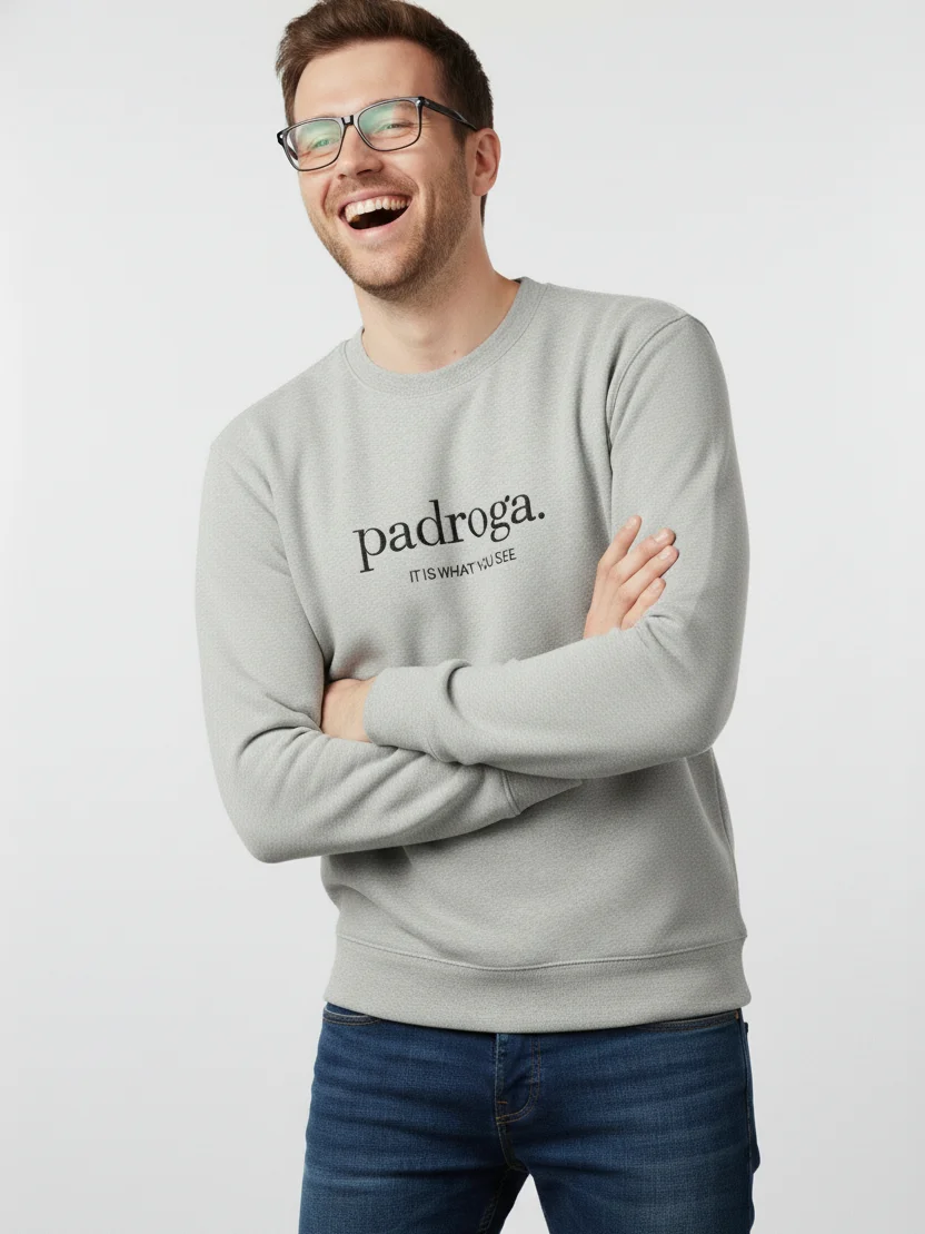 padroga. essentials gray embroidered logo product image (4)