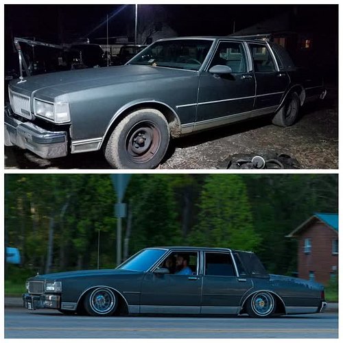 Little before and after 

#virginiaisforlowriders #boxchevy #bodydropped #lowrider #hydraulics