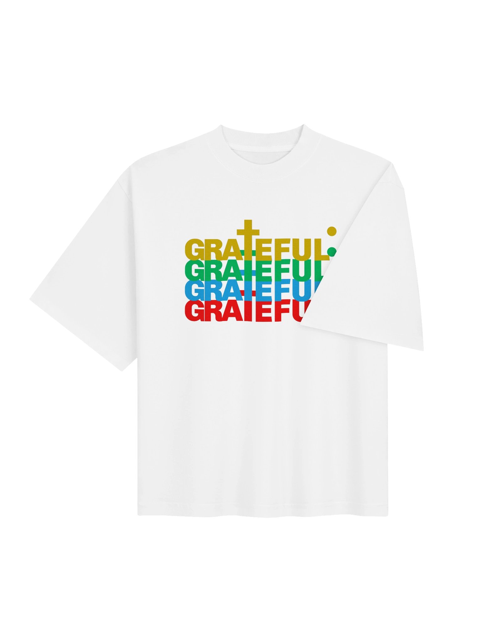 Grateful Oversized Tee (White) product image (4)