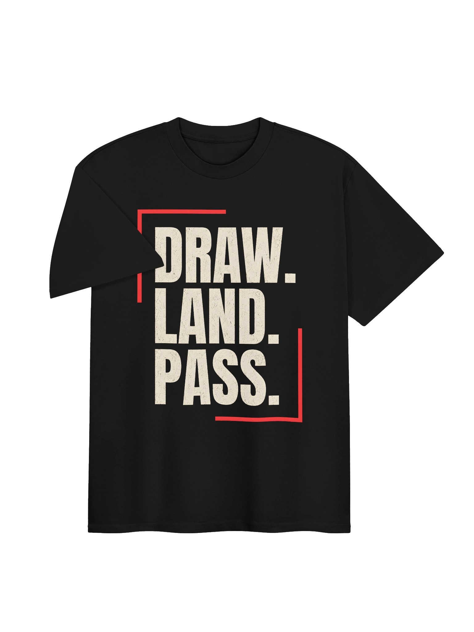 DRAW. LAND. PASS. — Heavyweight Commander Tee product image (3)