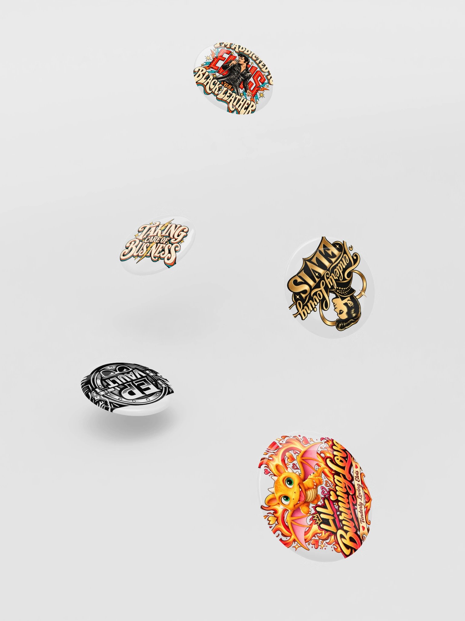 I’m Addicted to Elvis ’68 Pin Buttons Set product image (9)
