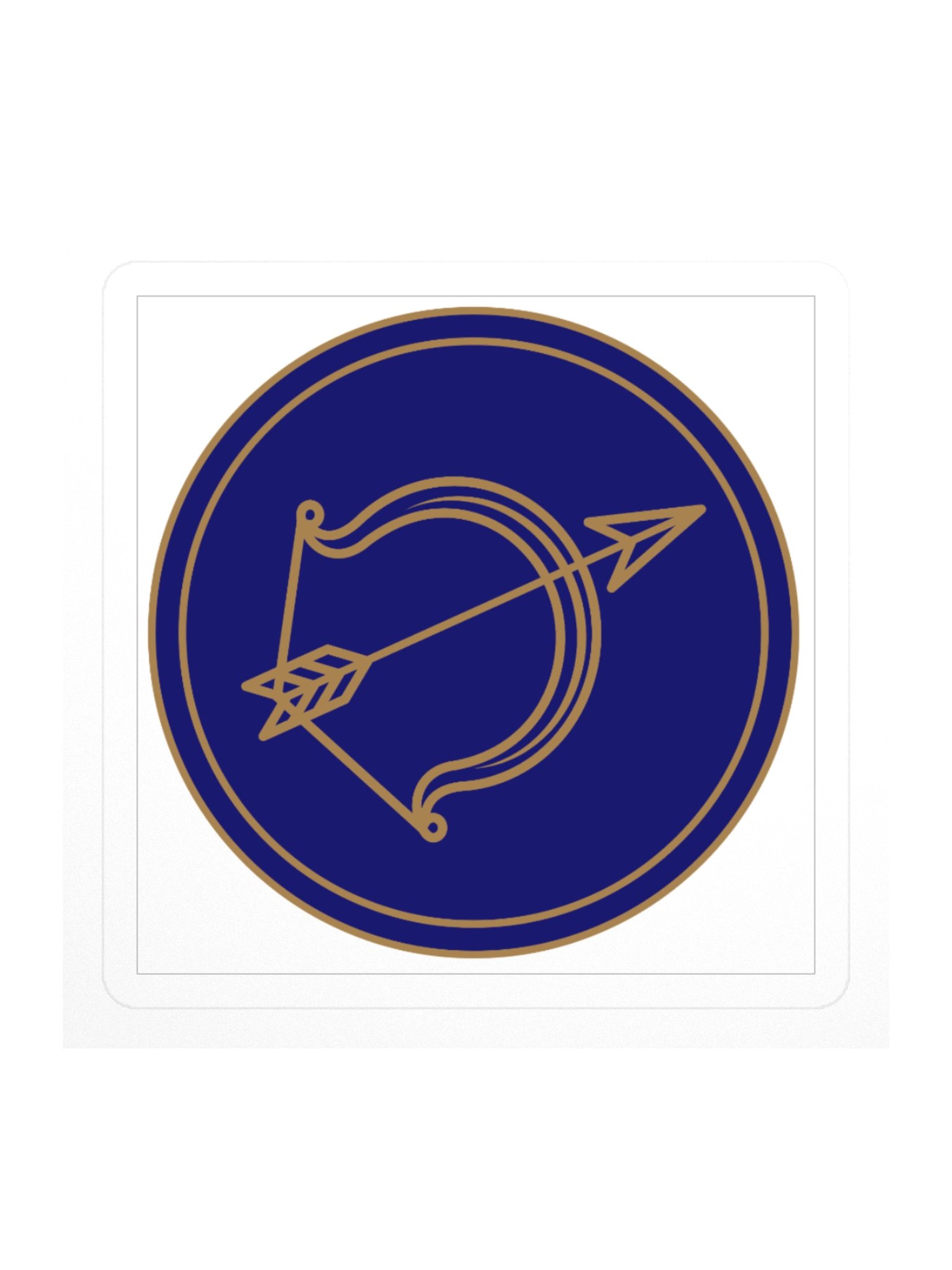 Sagittarius Zodiac Sticker — Concentric Ring Badge Design product image (1)