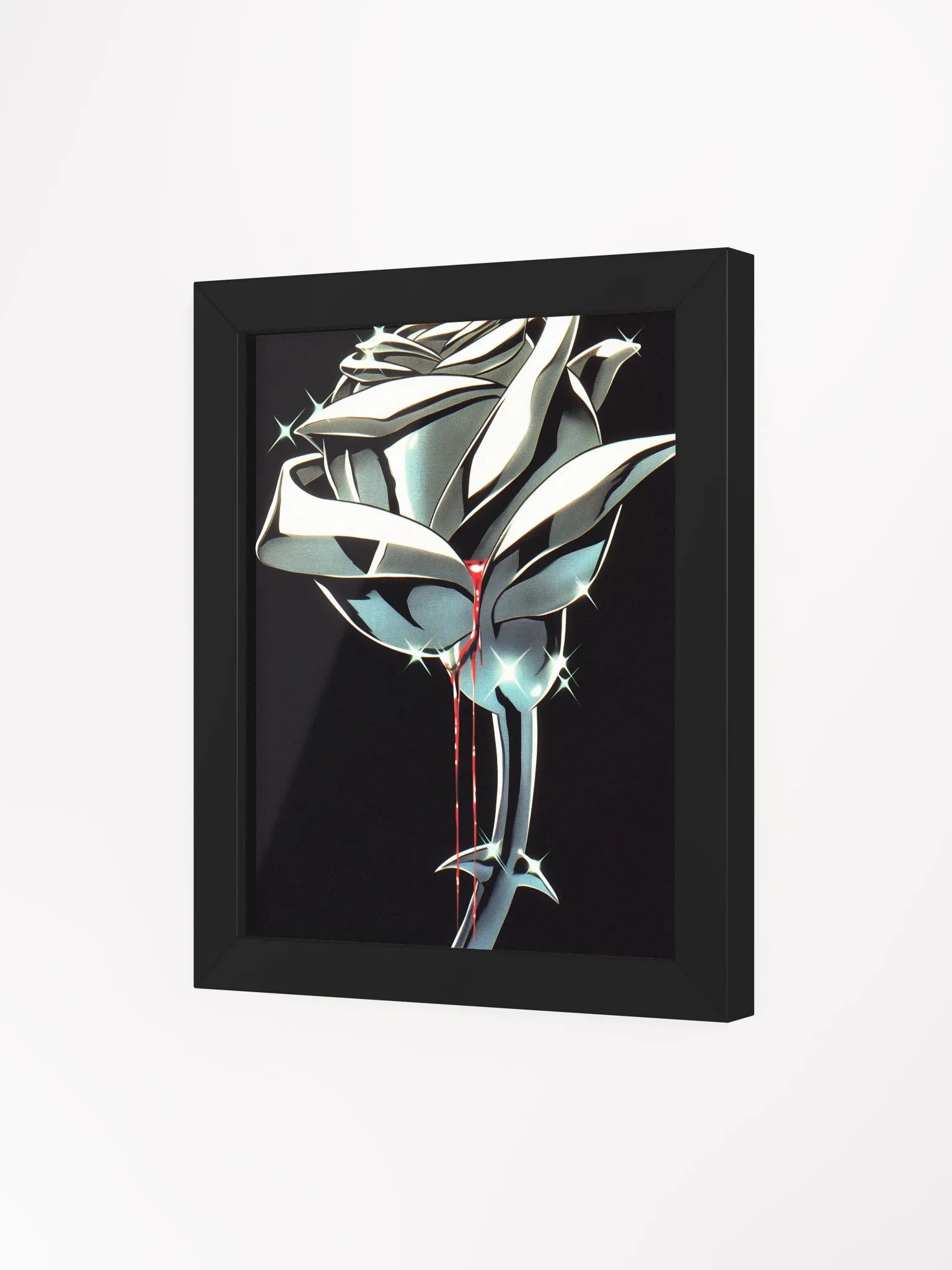 Gothic Metalic Rose Framed Poster product image (3)
