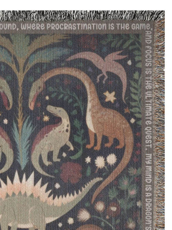 My Minds Is A Dragon's Playground Woven Blanket product image (2)