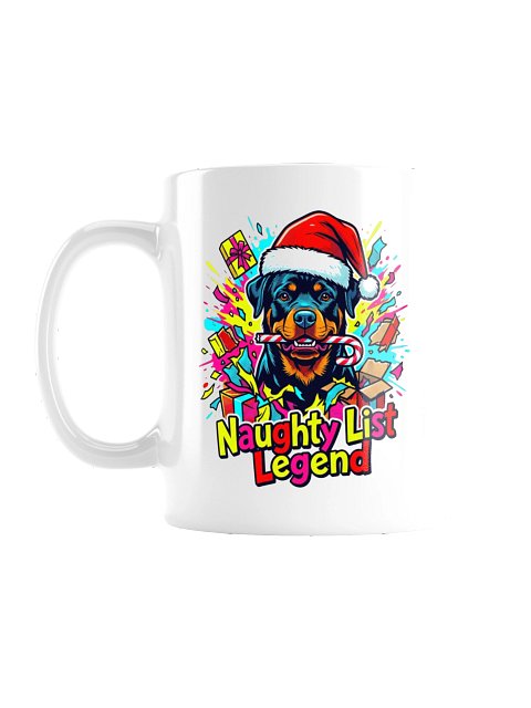 Naughty List Rottweiler Mug