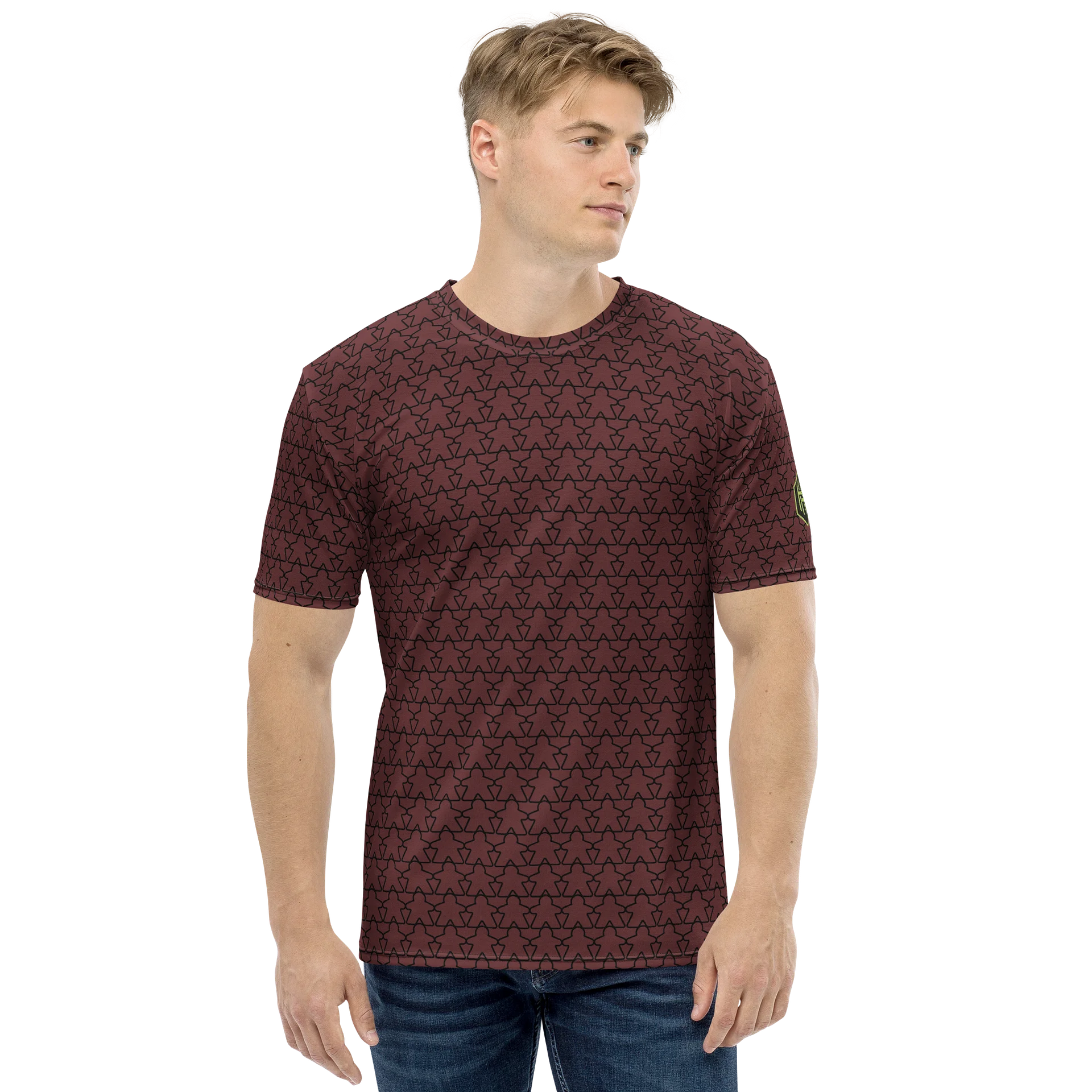 The All-Over Meeple T-Shirt - Autumn Red product image (1)