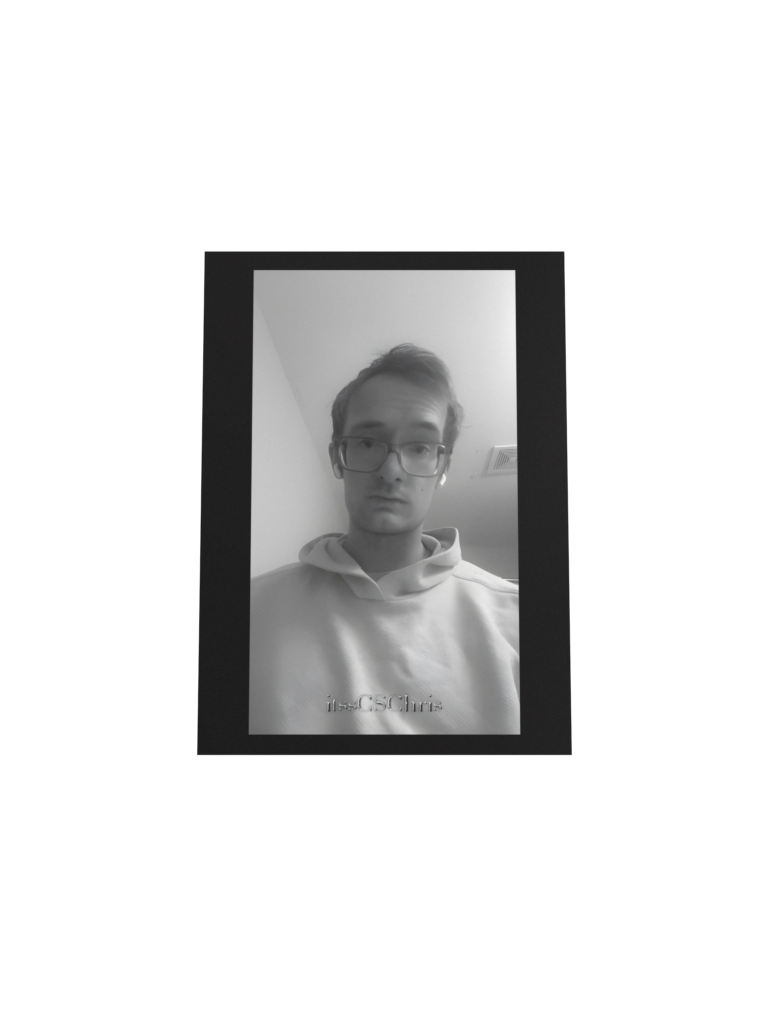 itssCSChris Black and White Poster product image (1)