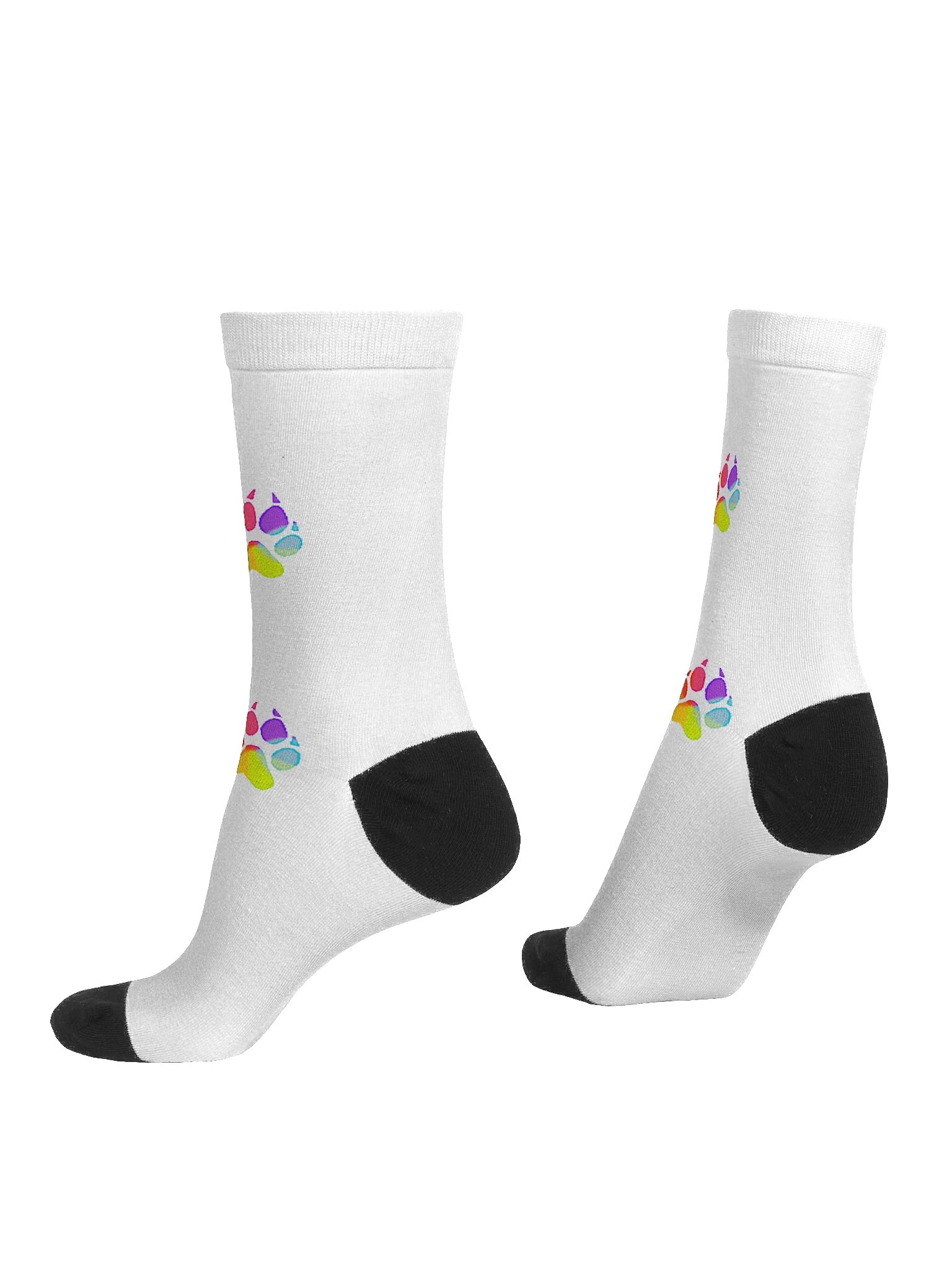 Rainbow paw socks product image (4)