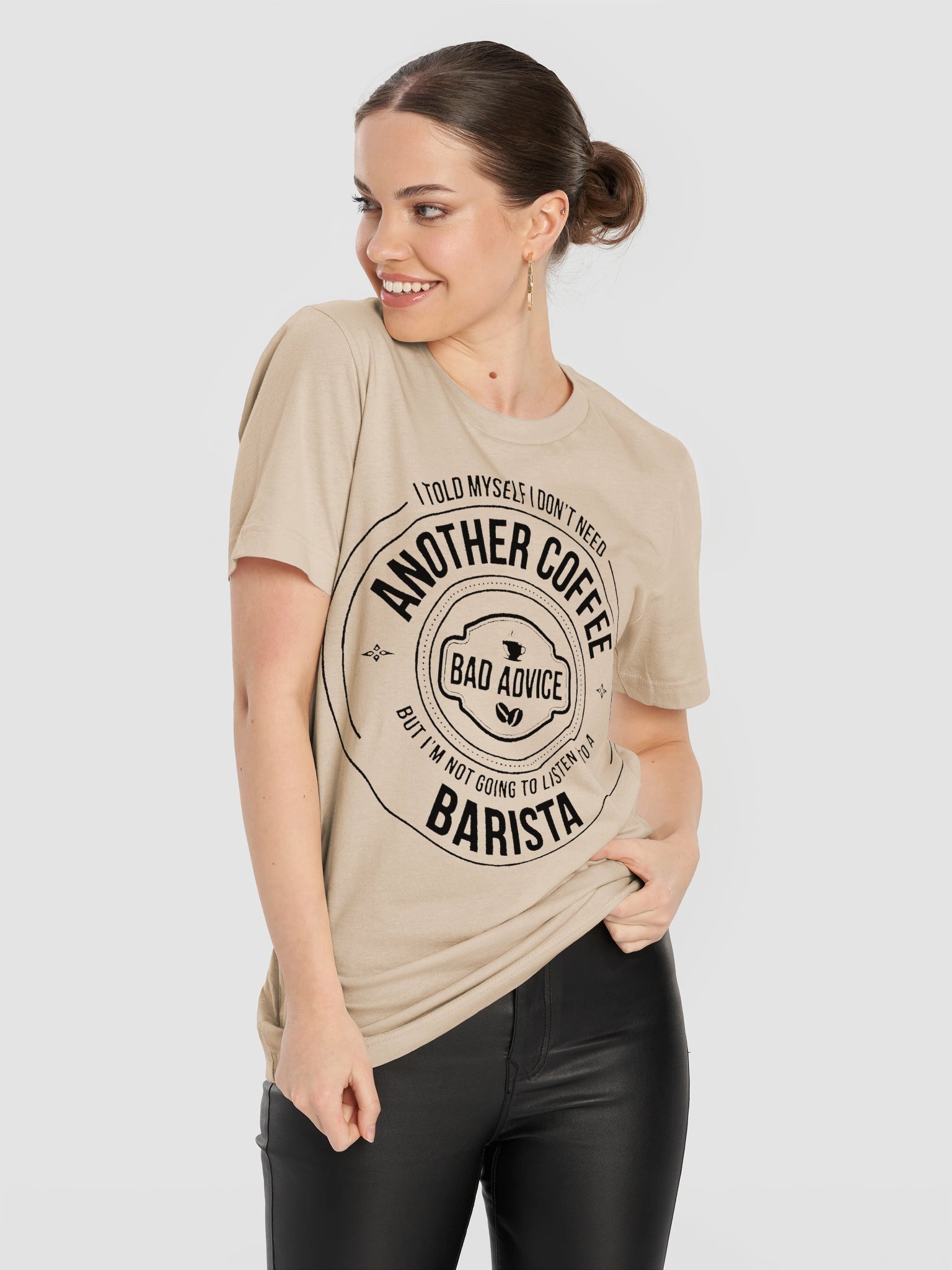 Coffee Confessions – Stop Drinking Coffee, But I'm Not Going To Listen To a Barista Funny T-Shirt (Black Ink) product image (1)