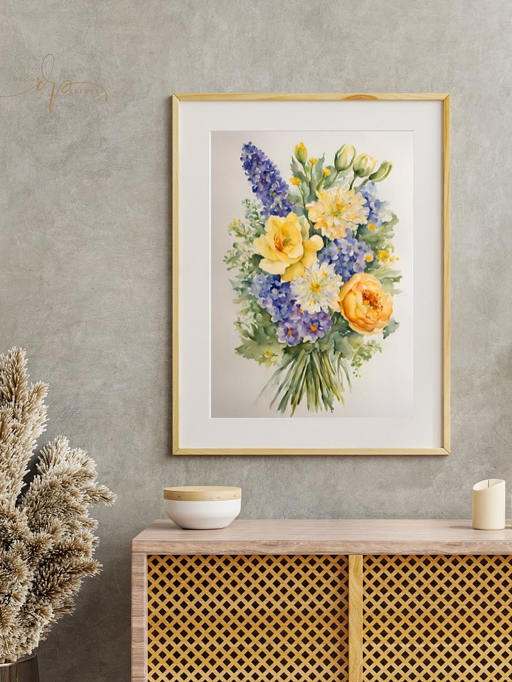 Watercolour Painting Printable Wall Art of FLOWER BOUQUET product image (2)