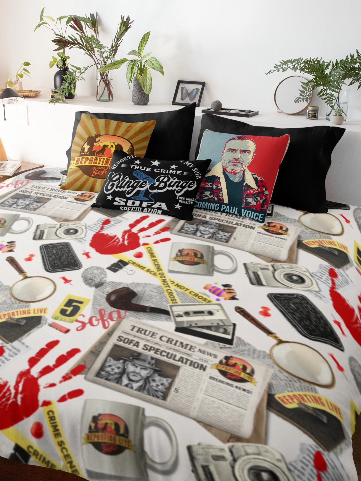True Crime Throw Blanket Sofa Cringe Binge product image (1)