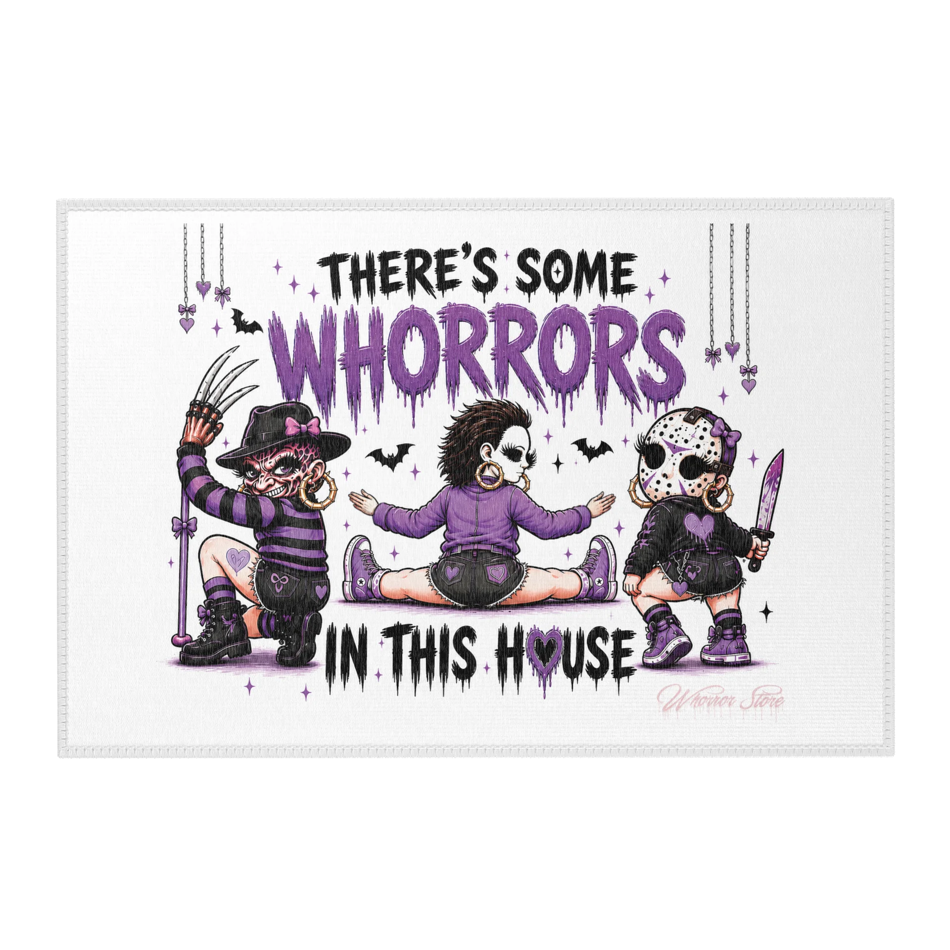 Whorrors In This House- Purple Door Mat product image (1)