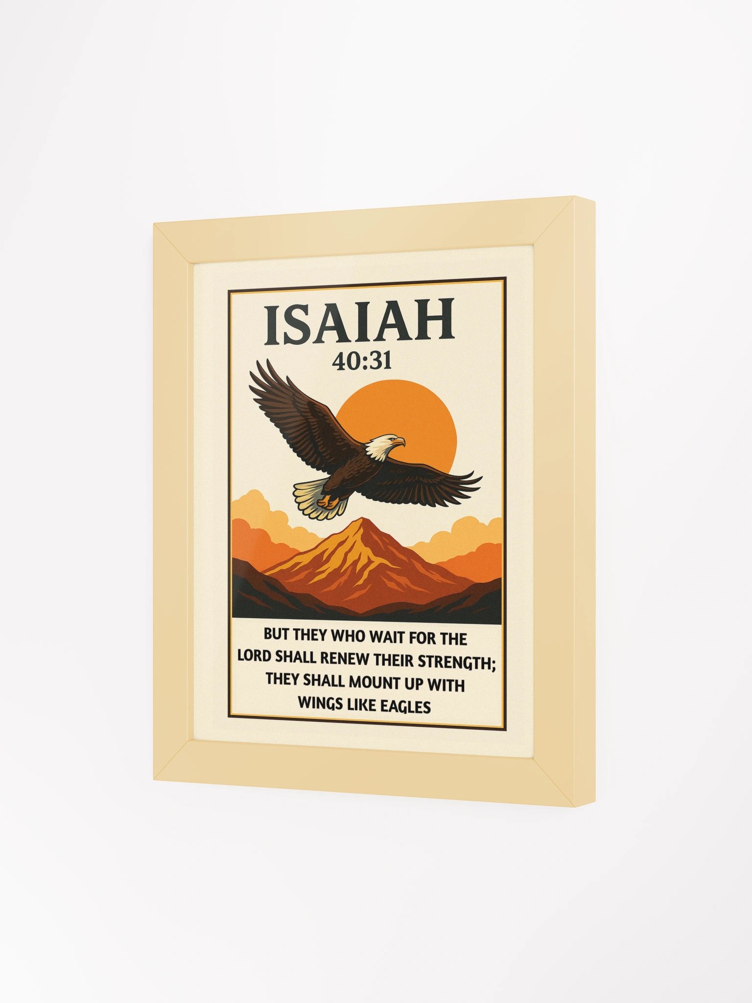 Isaiah 40:31 Scripture Wall Art – Christian Home Decor | Eagle Bible Verse Print product image (46)