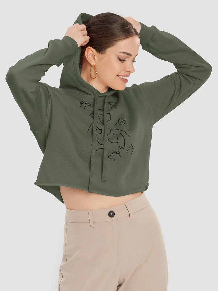 Pawsitively Dogs Crop Hoodie product image (1)