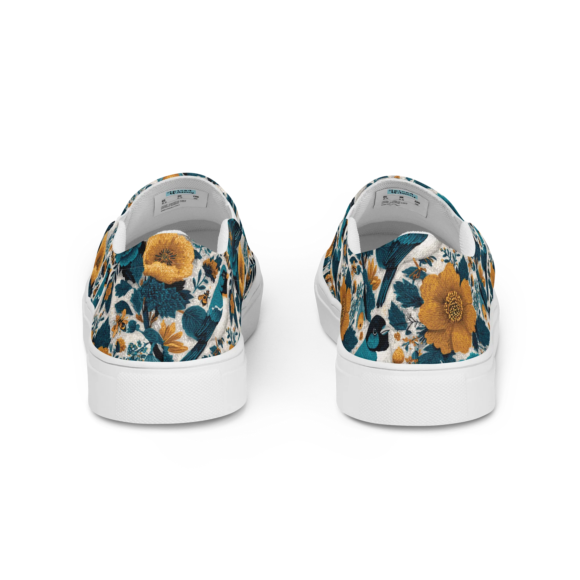 Whimsical Aviary Linocut Slip-Ons product image (4)