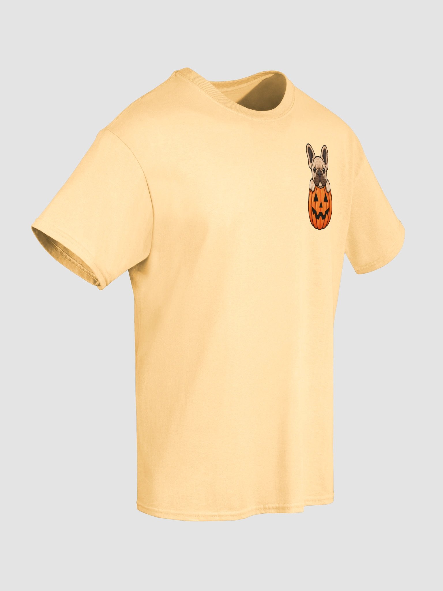 Cute French Bulldog Pumpkin Pocket Shirt - Funny Frenchie Halloween Dog T-Shirt product image (5)