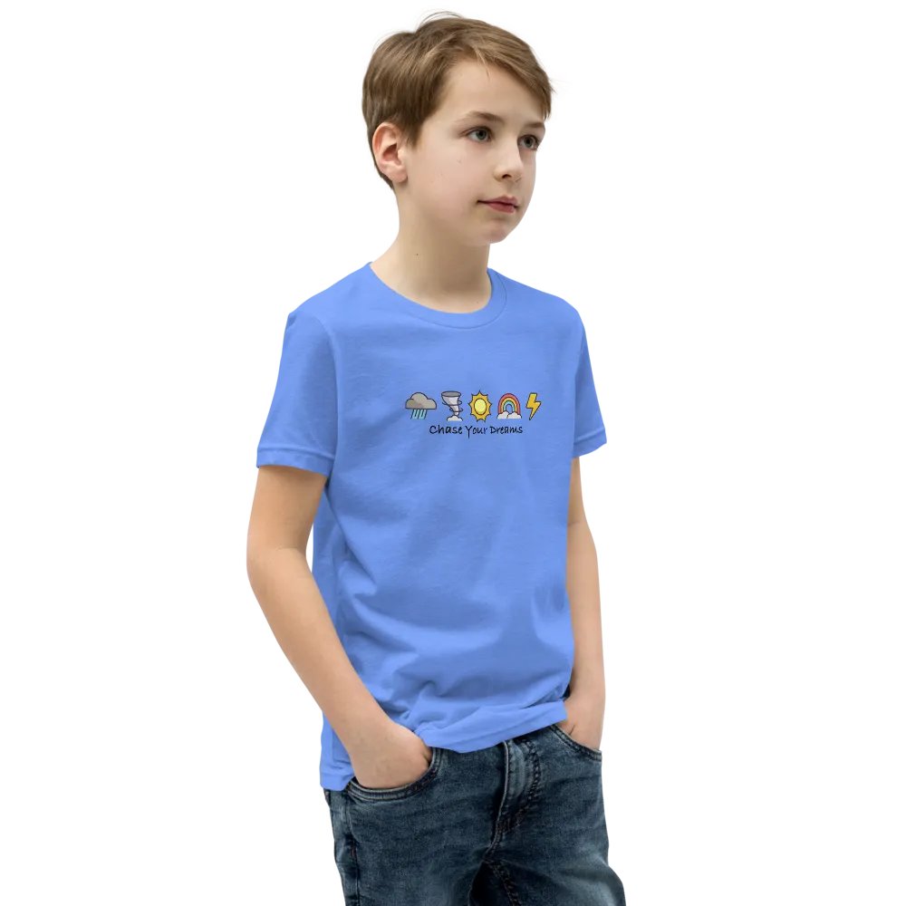 "Chase Your Dreams" - Youth T-Shirt Dark Text Mode product image (6)