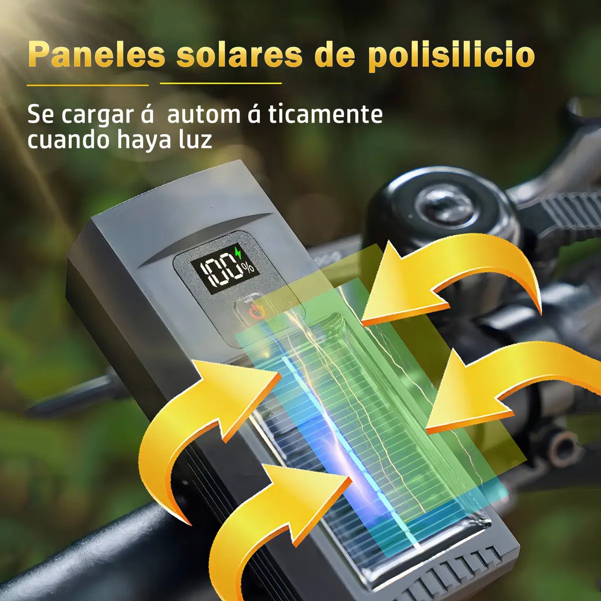 Luces Solares Led Accesorio Para Bicicletas Baterias Recargables product image (5)
