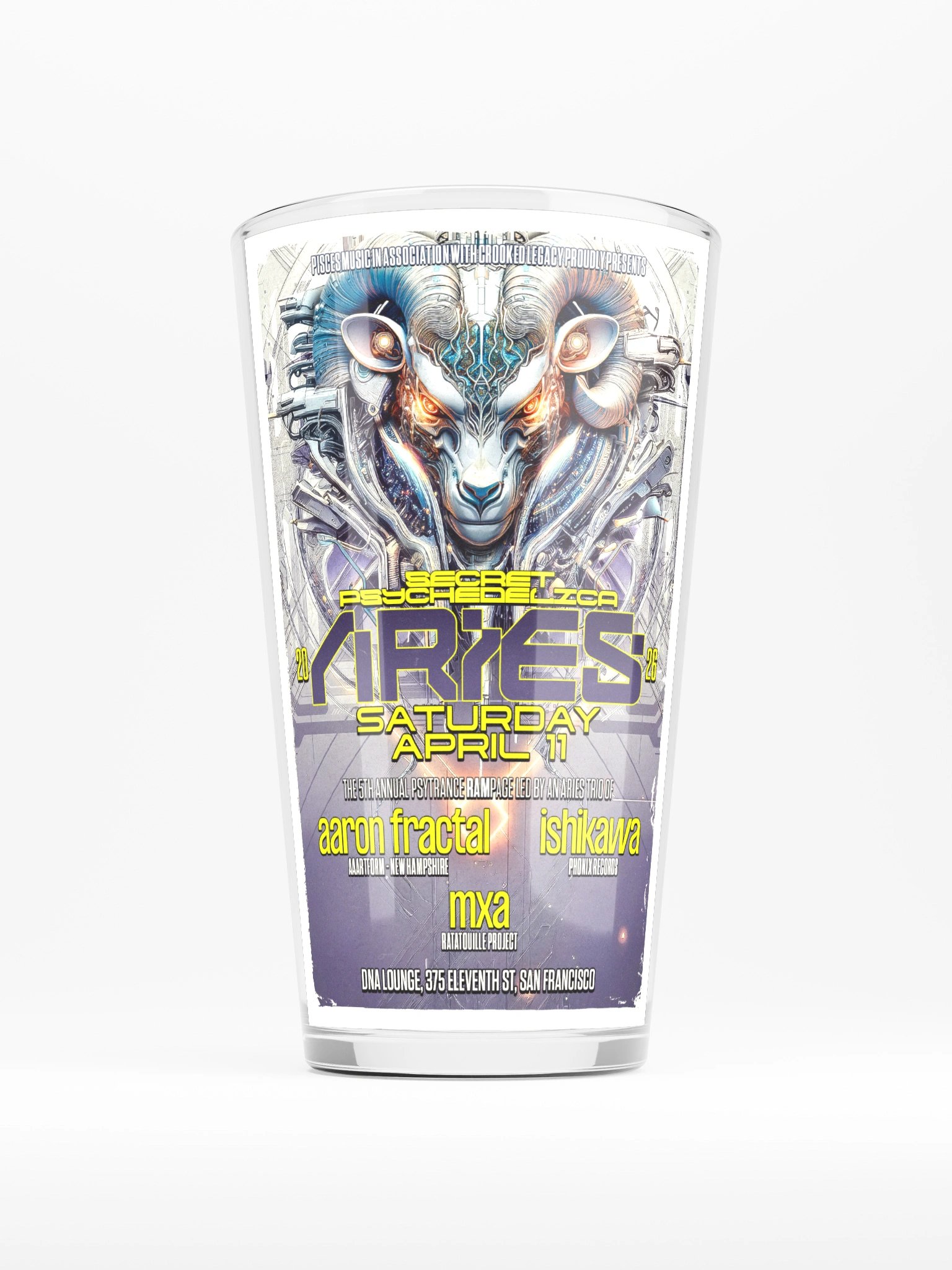 Aries 2026 Shaker Pint Glass product image (1)