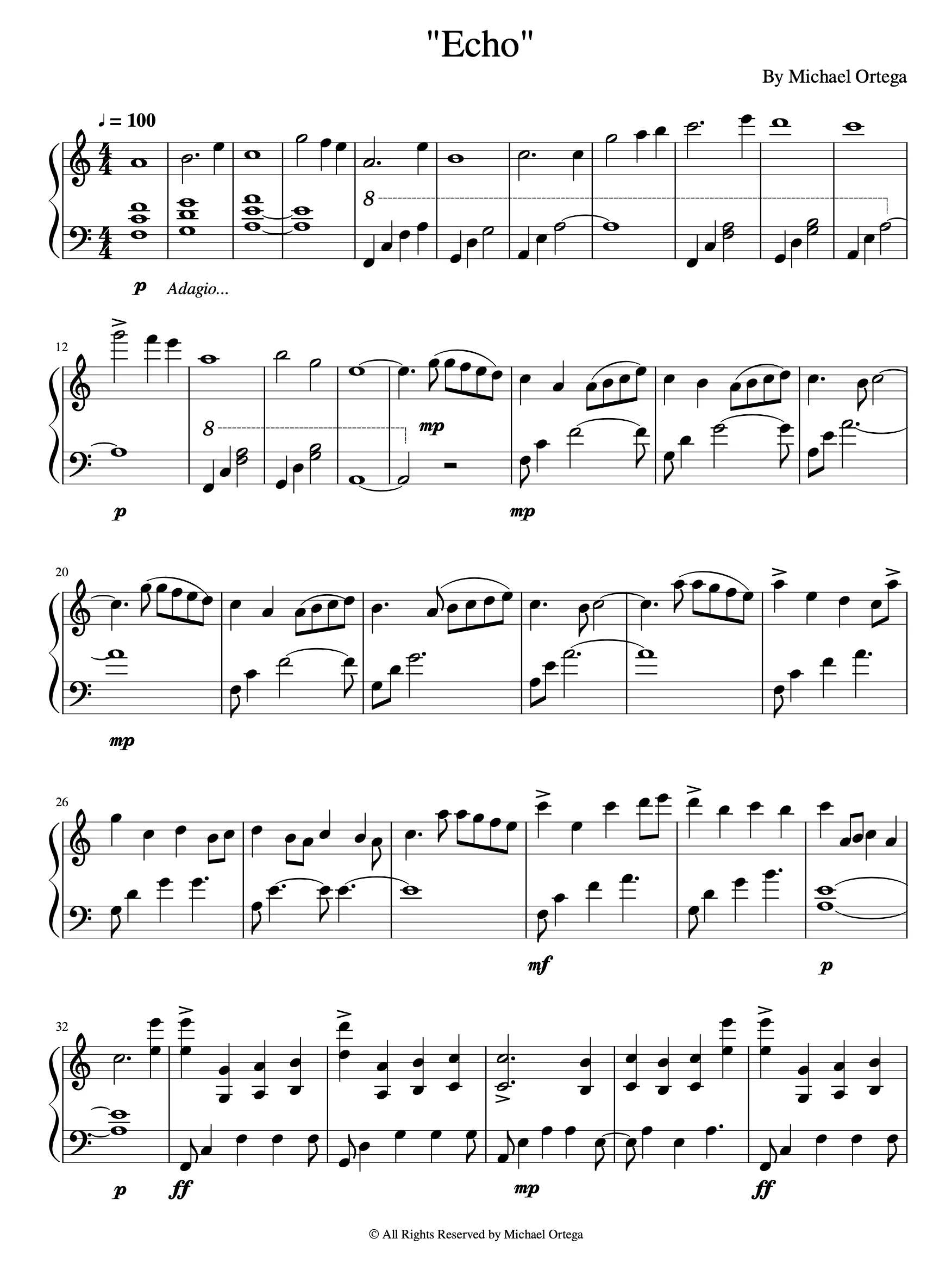 Echo (Piano Score) product image (2)