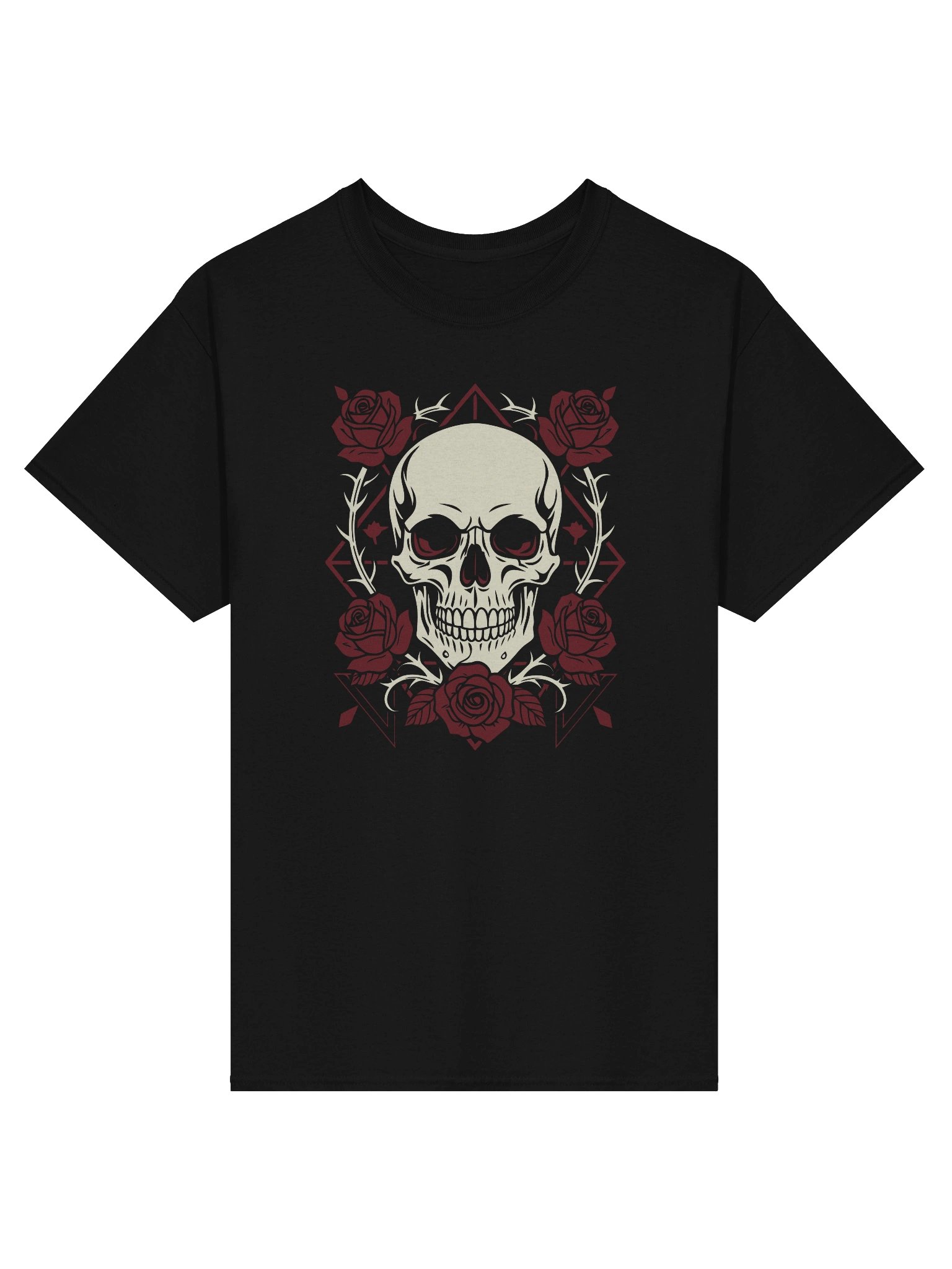 Skull & Roses — Dark Floral Statement T-Shirt product image (2)