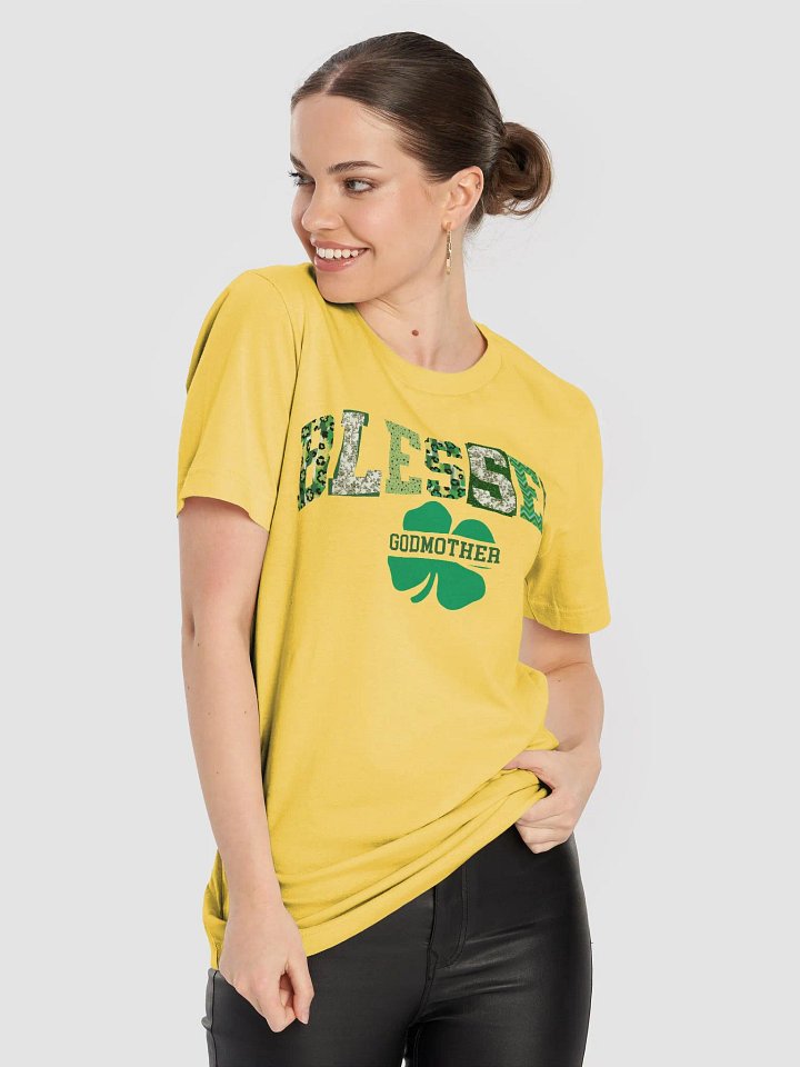 St Patricks Day Blessed Godmother Shirt - Clover t-shirt St Patricks Gift for Godmother product image (13)