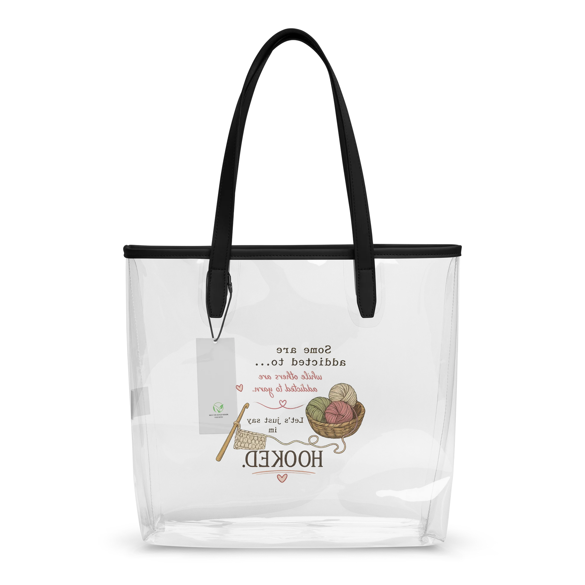 Hooked – Clear Crochet Tote Bag product image (2)