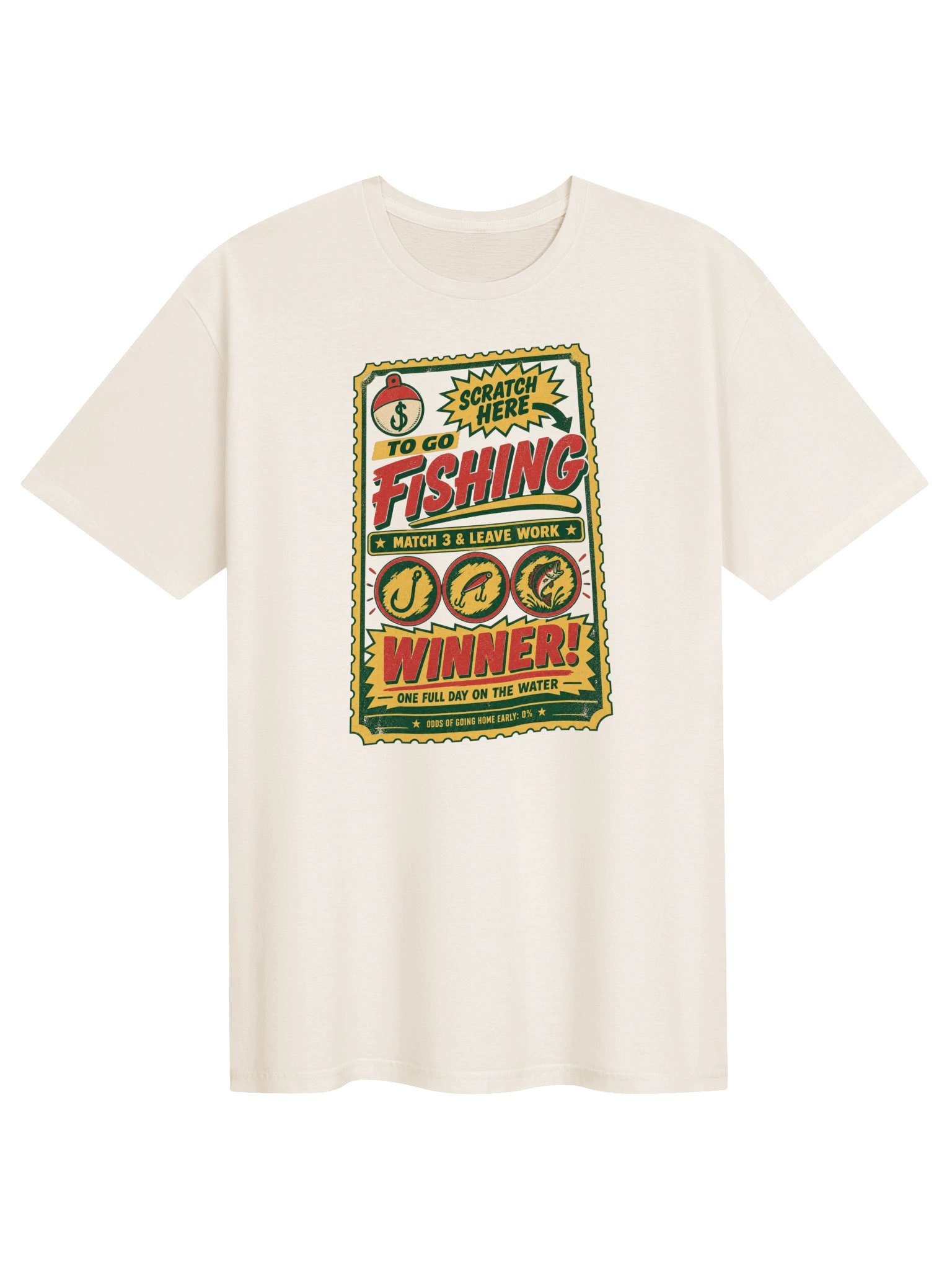 Scratch Here to Go Fishing T-Shirt product image (1)