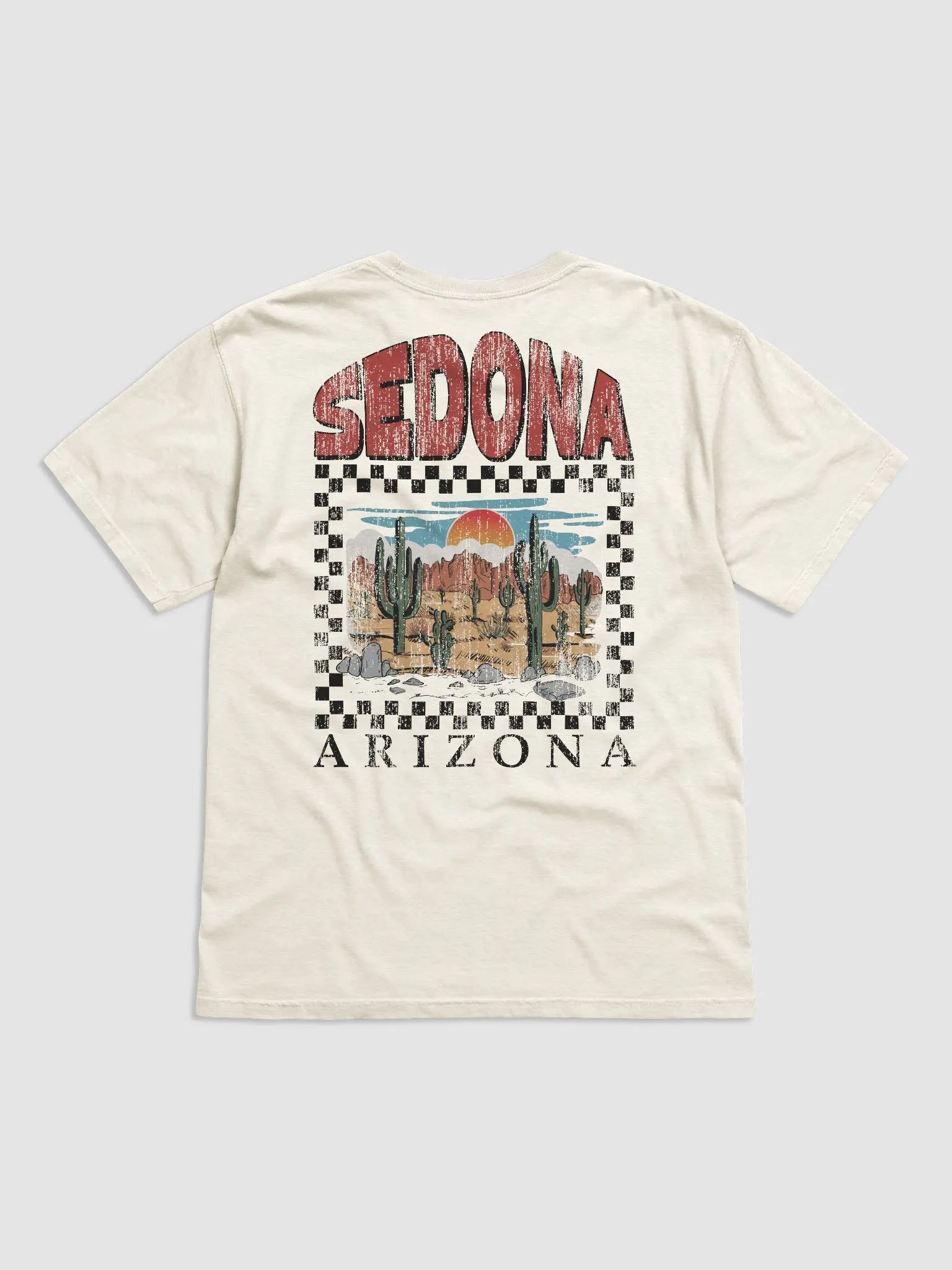 Sedona, Arizona T-Shirt (Backprint) | Grunge Western Desert Tee of a Desert Scene product image (16)