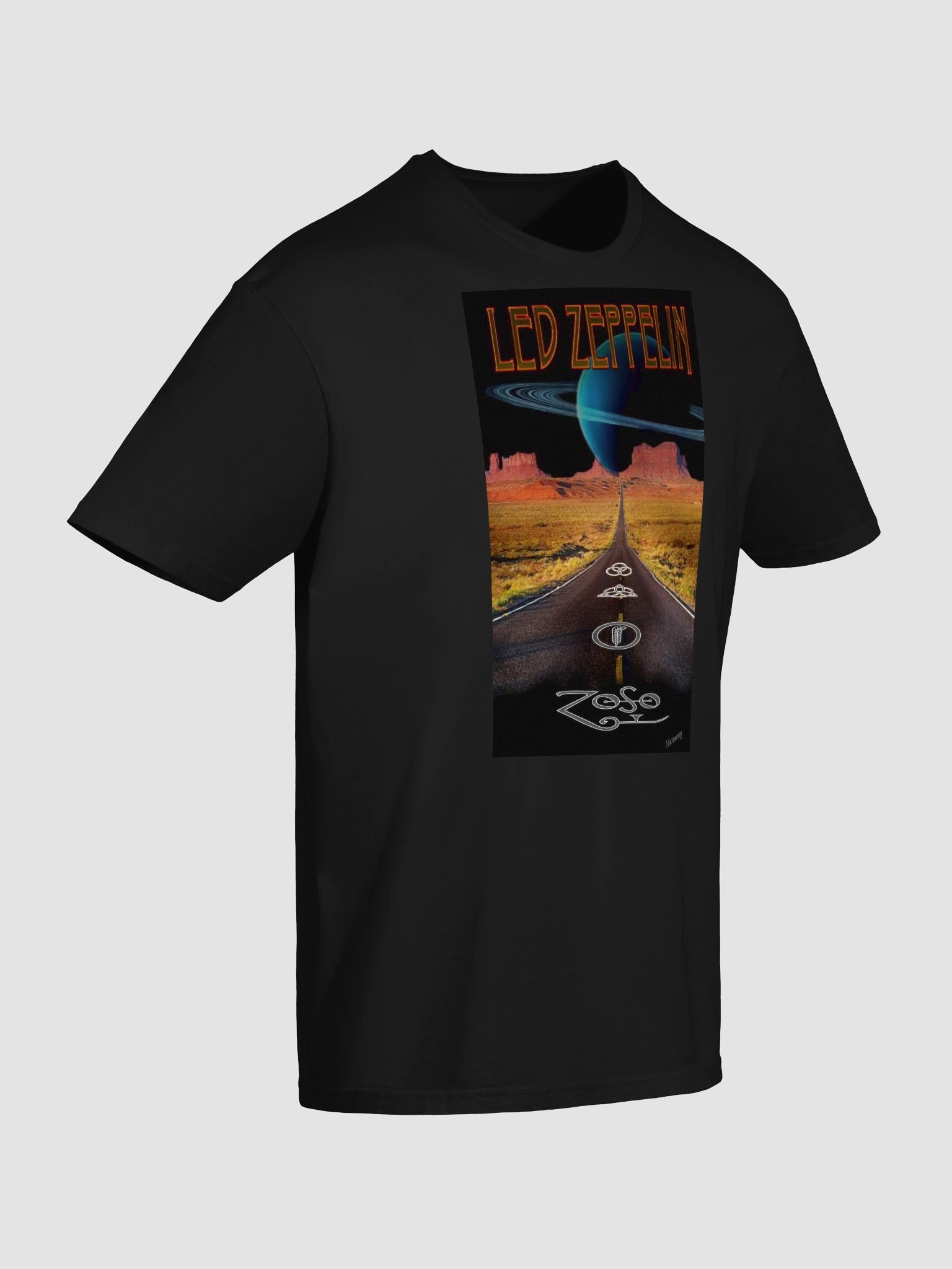 Led Zeppelin Zoso Symbols T-Shirt | Cosmic Road Rock Poster Graphic Tee | Classic Rock Shirt product image (7)
