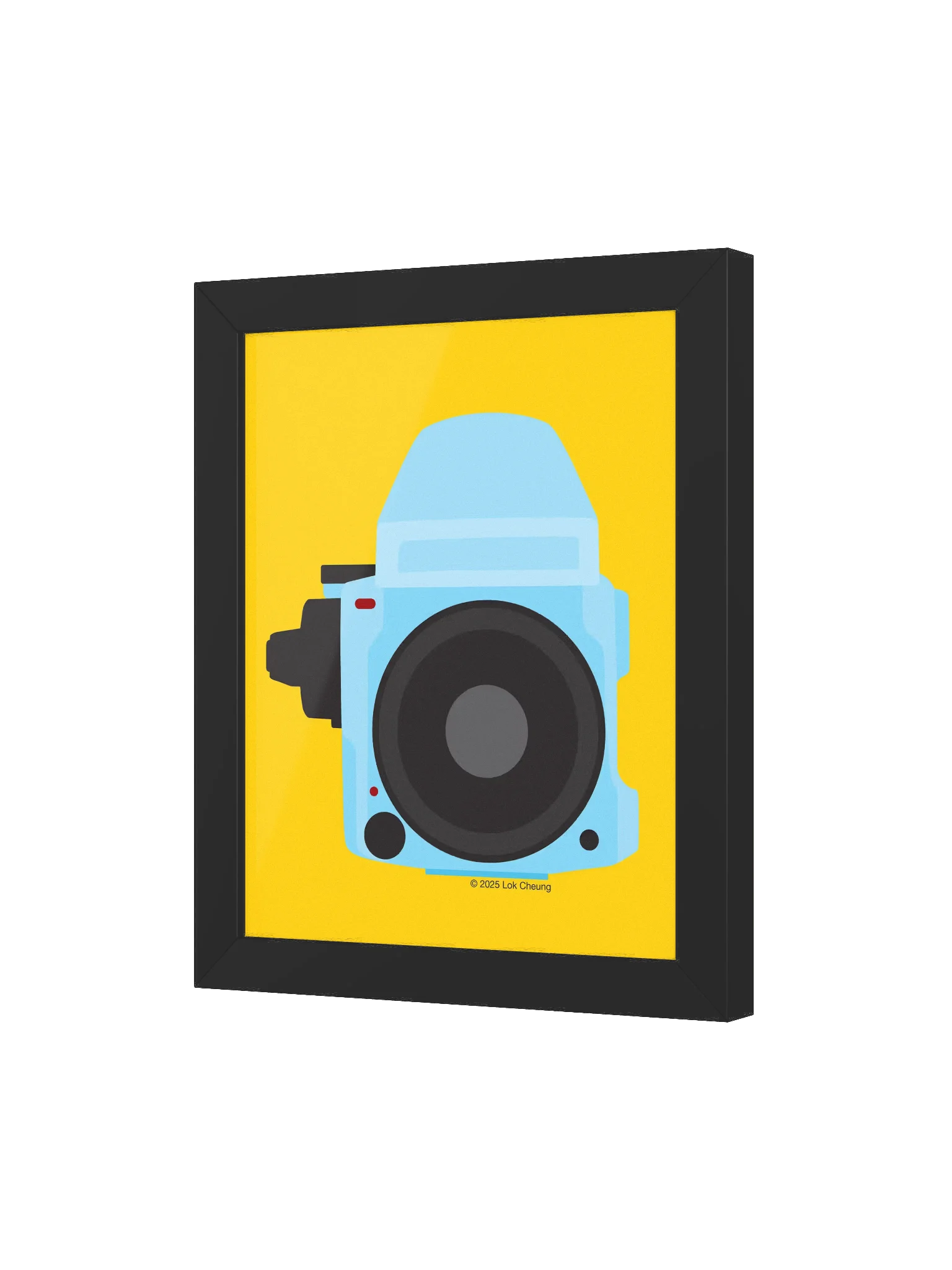 M 645 Blue on Yellow - Framed Poster product image (3)