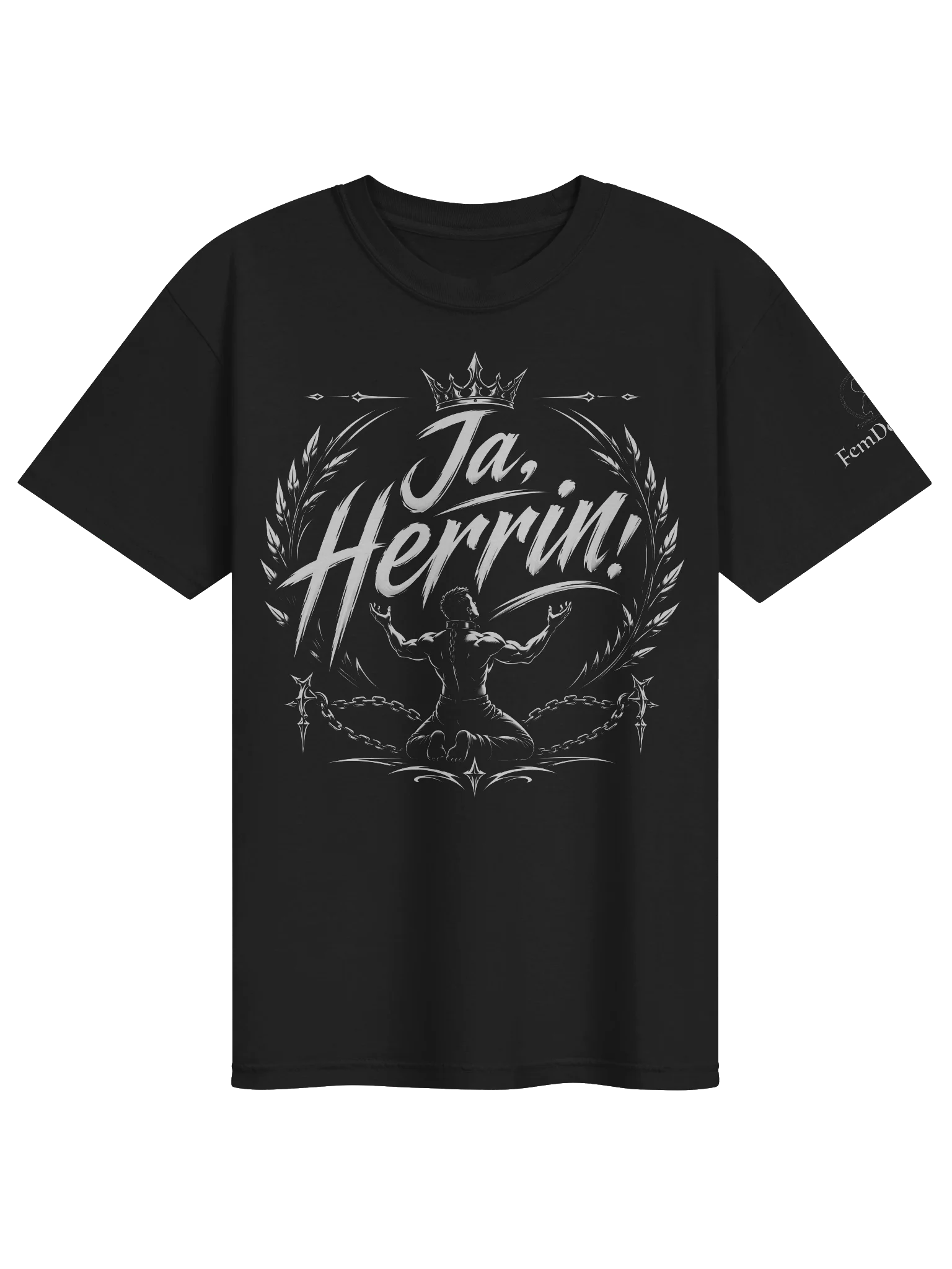 Ja, Herrin! – Geboren, um zu dienen | Dominantes Front-&-Backprint T-Shirt product image (3)