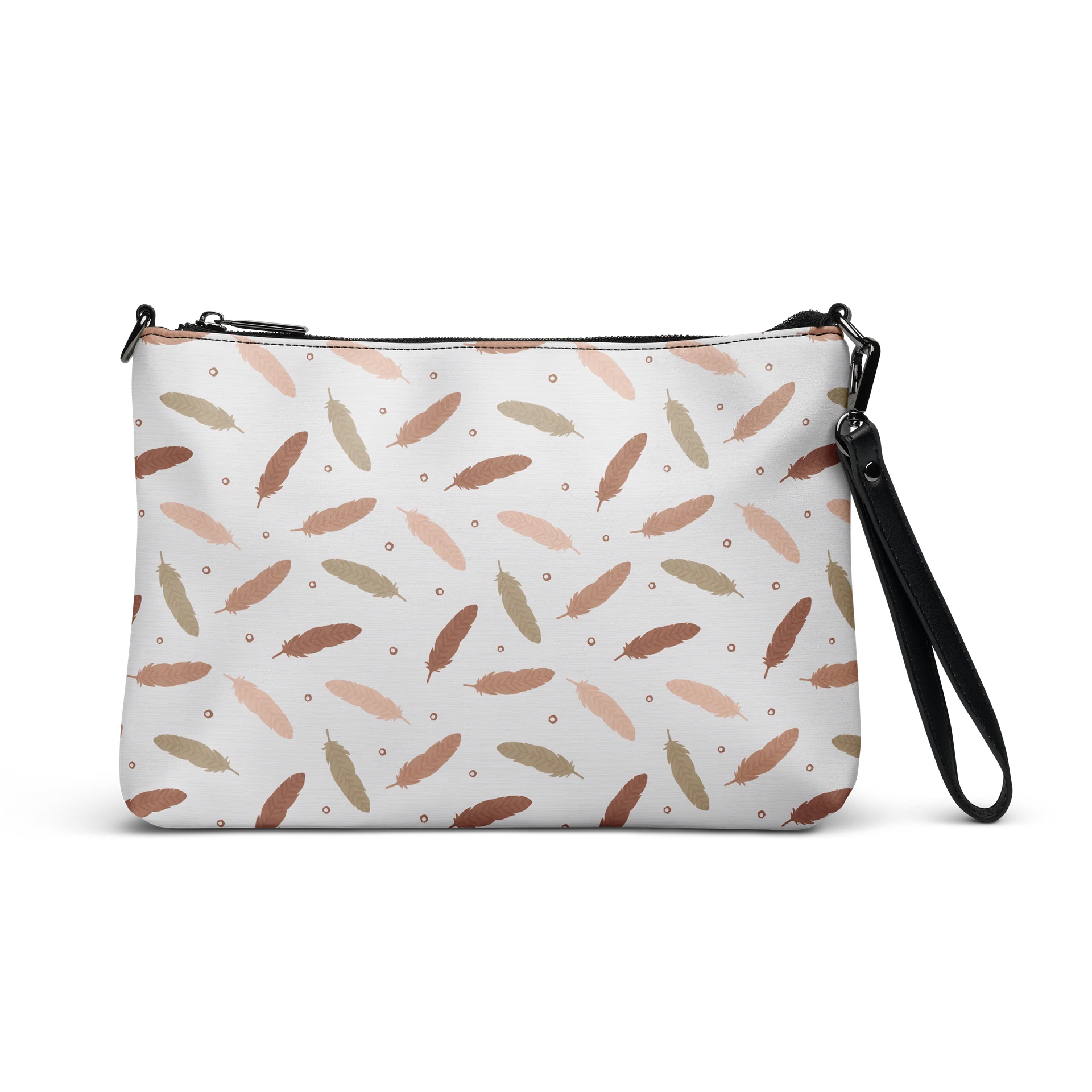 Mocha Mousse Feathers Crossbody Bag product image (1)