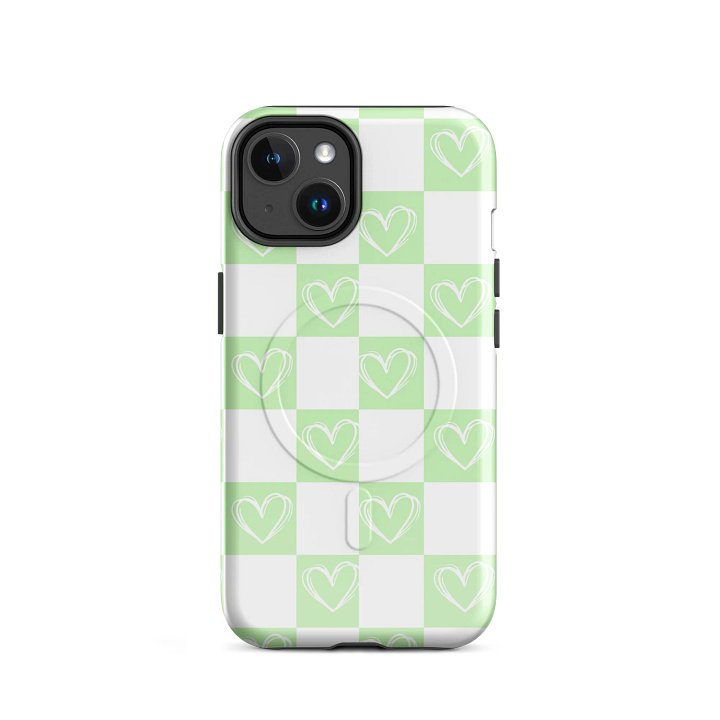 Chic Heart Pattern Magnetic MagSafe® iPhone® Tough 14, 15, 16, 17, Pro, Pro Max, Plus, Cases product image (2)