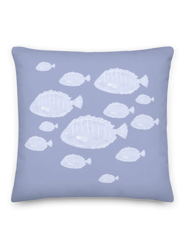 Blue Fishes Premium Pillow/FISCHMUSTER IN BLAU Premium Kissen product image (1)