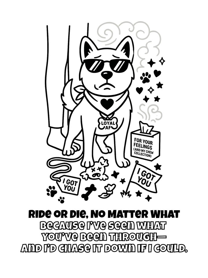 Coupon Coloring Book From Your Dog, Military Spouse Edition (Digital Download): 25 Snarky and Sweet Coupons For the Strongest Human I Know product image (2)