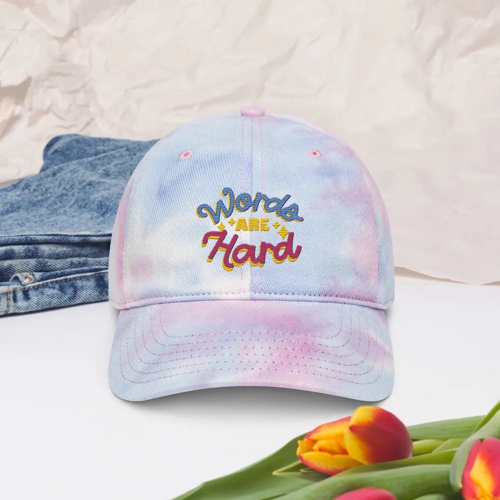 Words Are Hard Tie-Dye Hat product image (38)