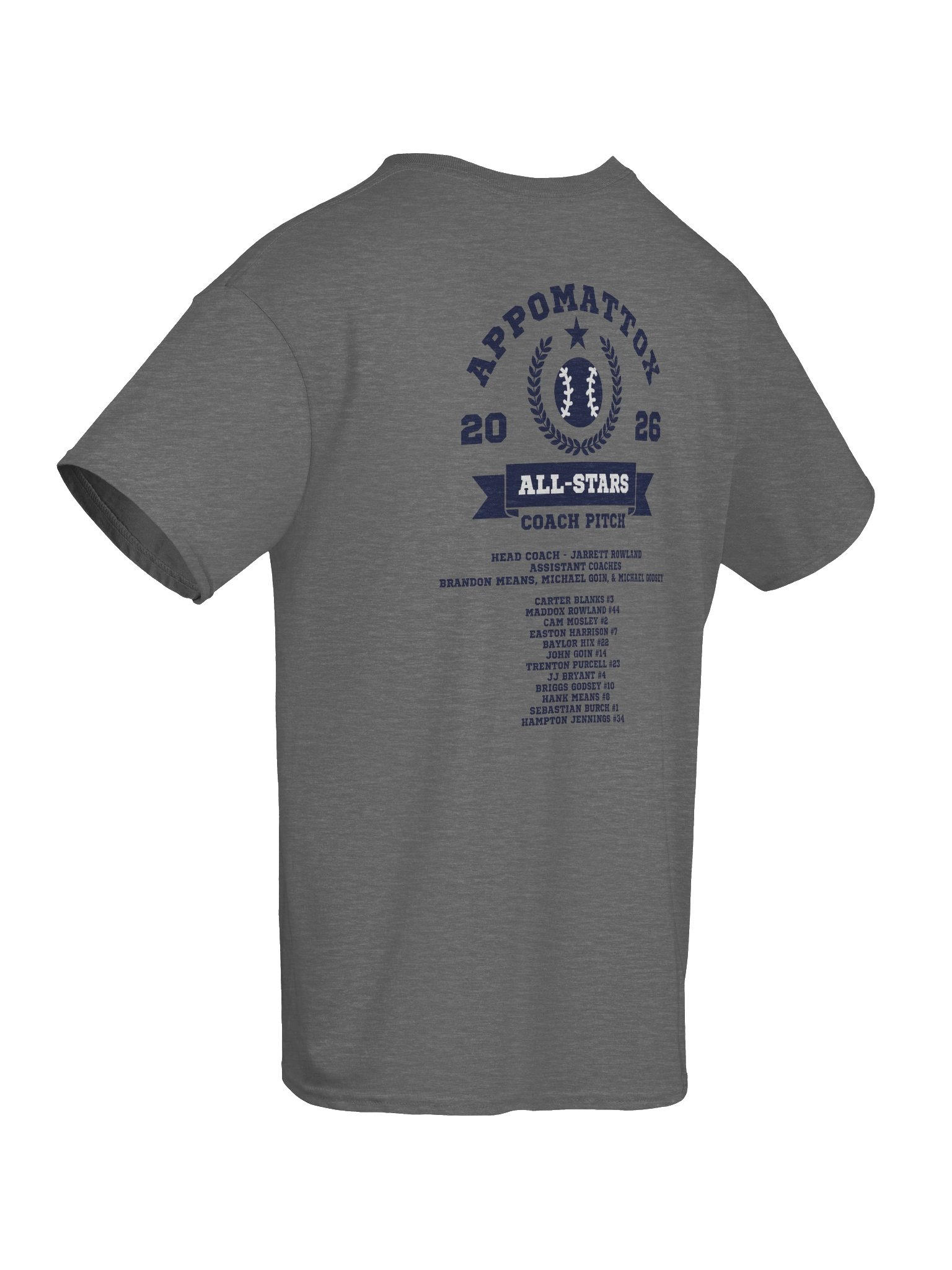 Appomattox All-Stars T-Shirt Coach Pitch Team product image (39)