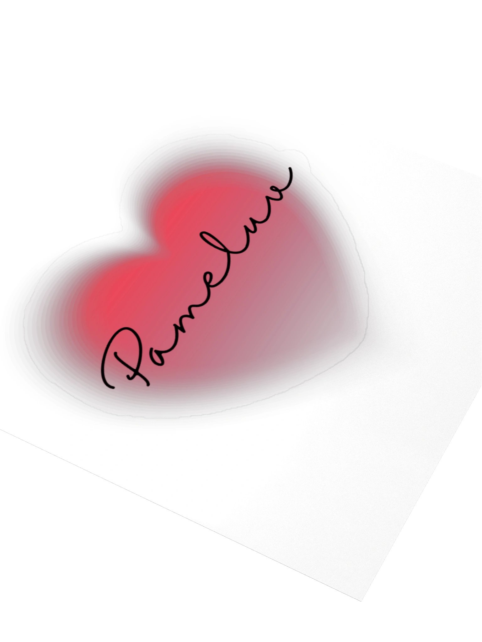 Pameluv Pink Heart Kiss Cut Sticker product image (9)