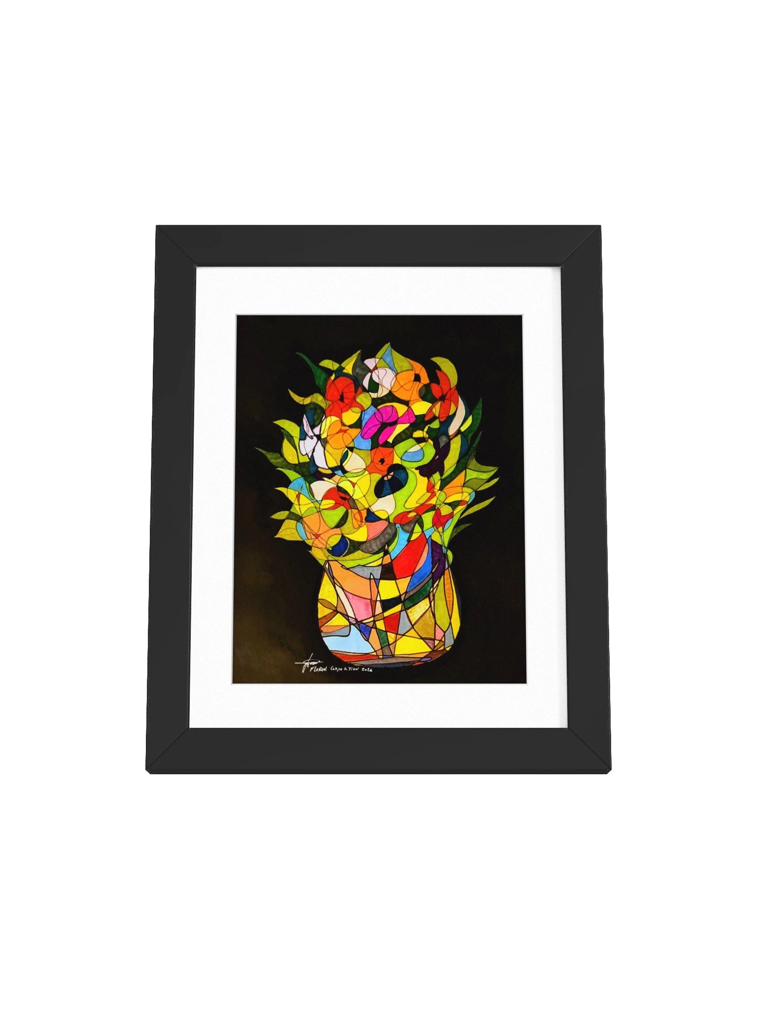 Floreal Composition — Fine Art Print with Frame product image (1)