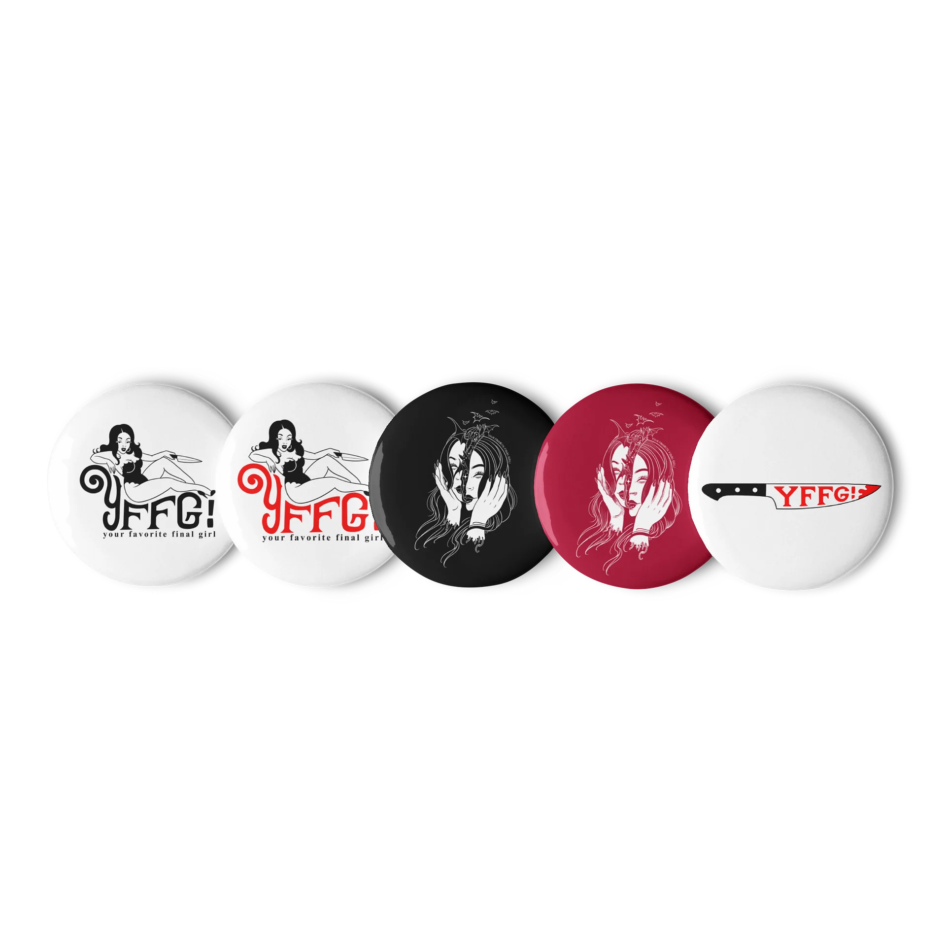 Your Favorite Final Girl Logo Pins product image (1)