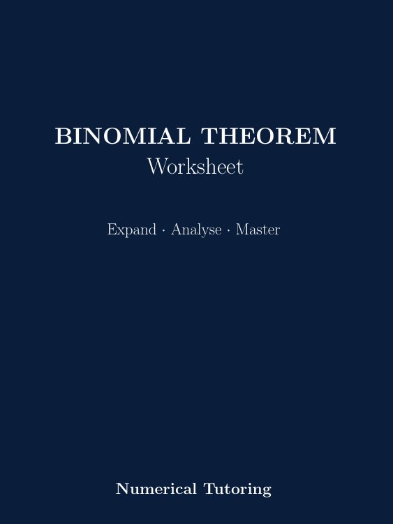 Binomial Theorem Worksheet product image (1)