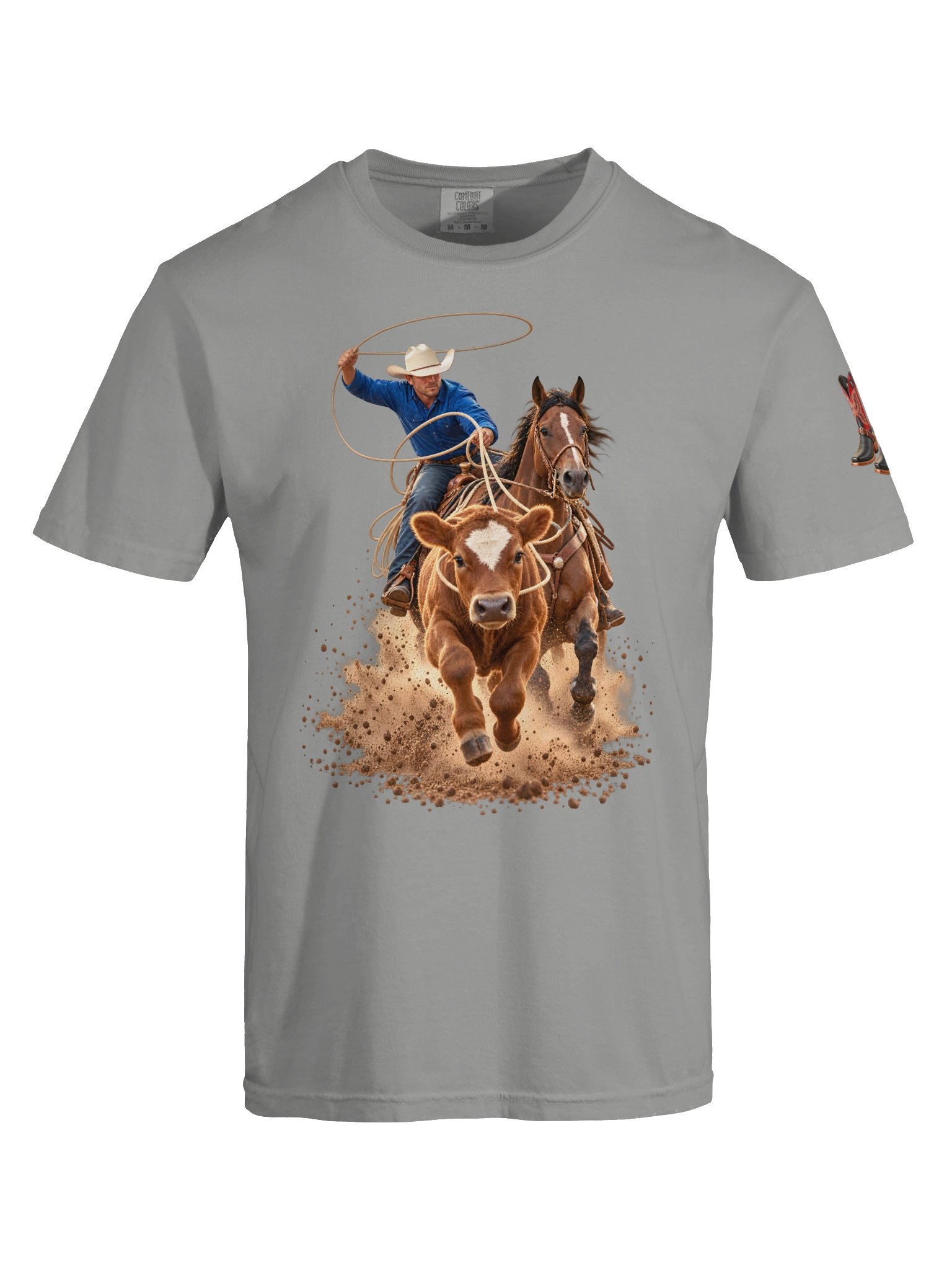 Calf Roping Catch & Dismount T-Shirt | BROKEN RODEO™ product image (155)
