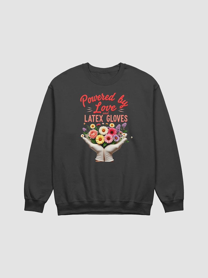 Latex gloves powered Crewneck sweatshirt product image (9)