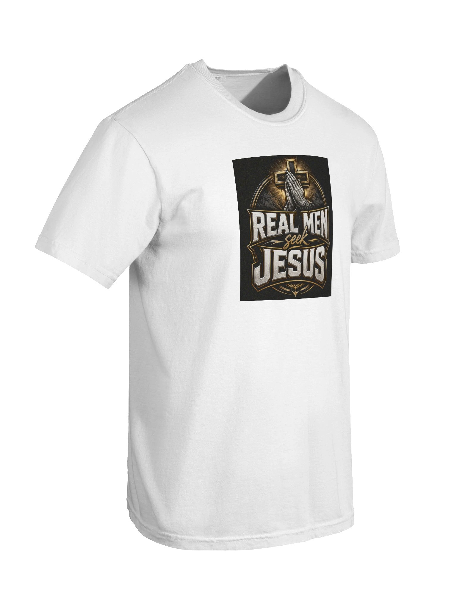 Real Men Tee-White product image (6)