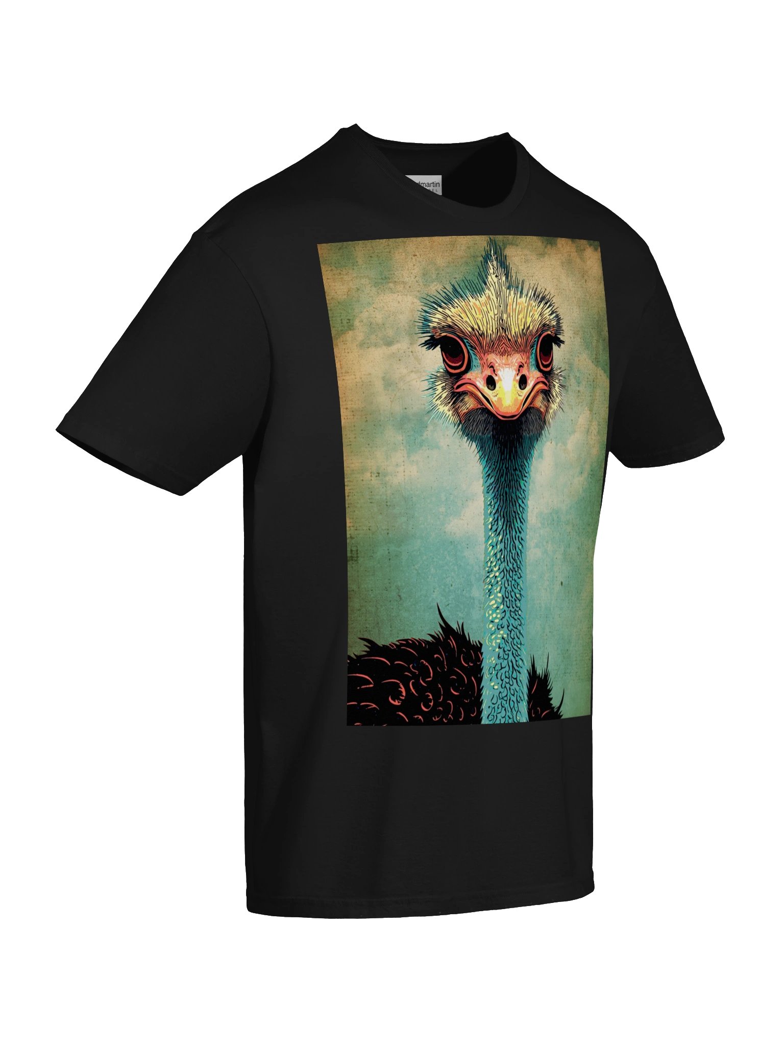 Pastel Ostrich Bird Illustration Tee product image (46)